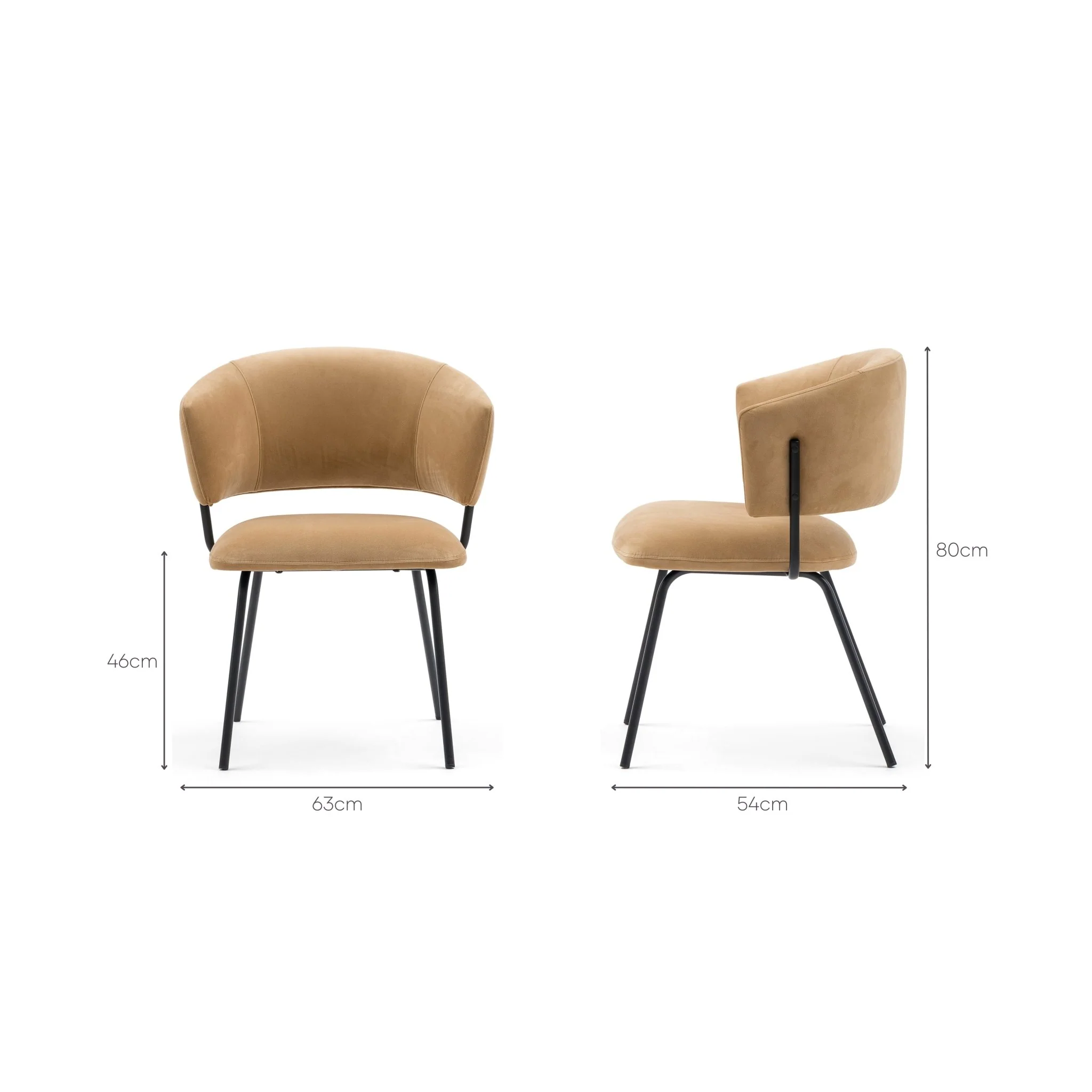 Porto Dining Chair - Toffee - Image 15