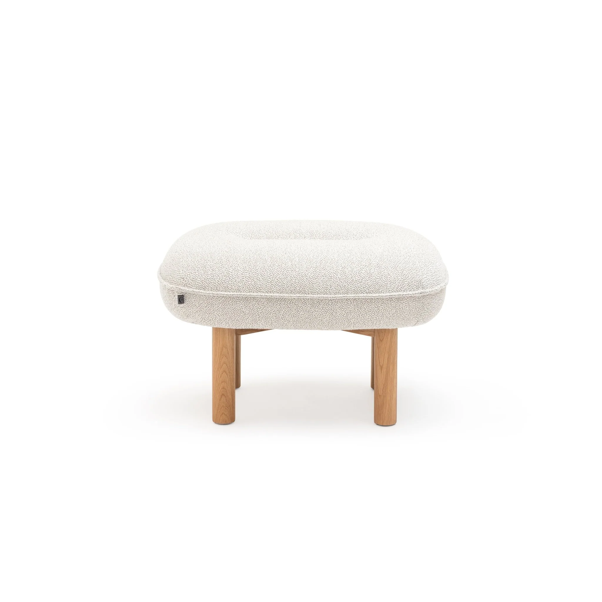 Portobello Stool - Light Oak & Salix Snow - Image 2