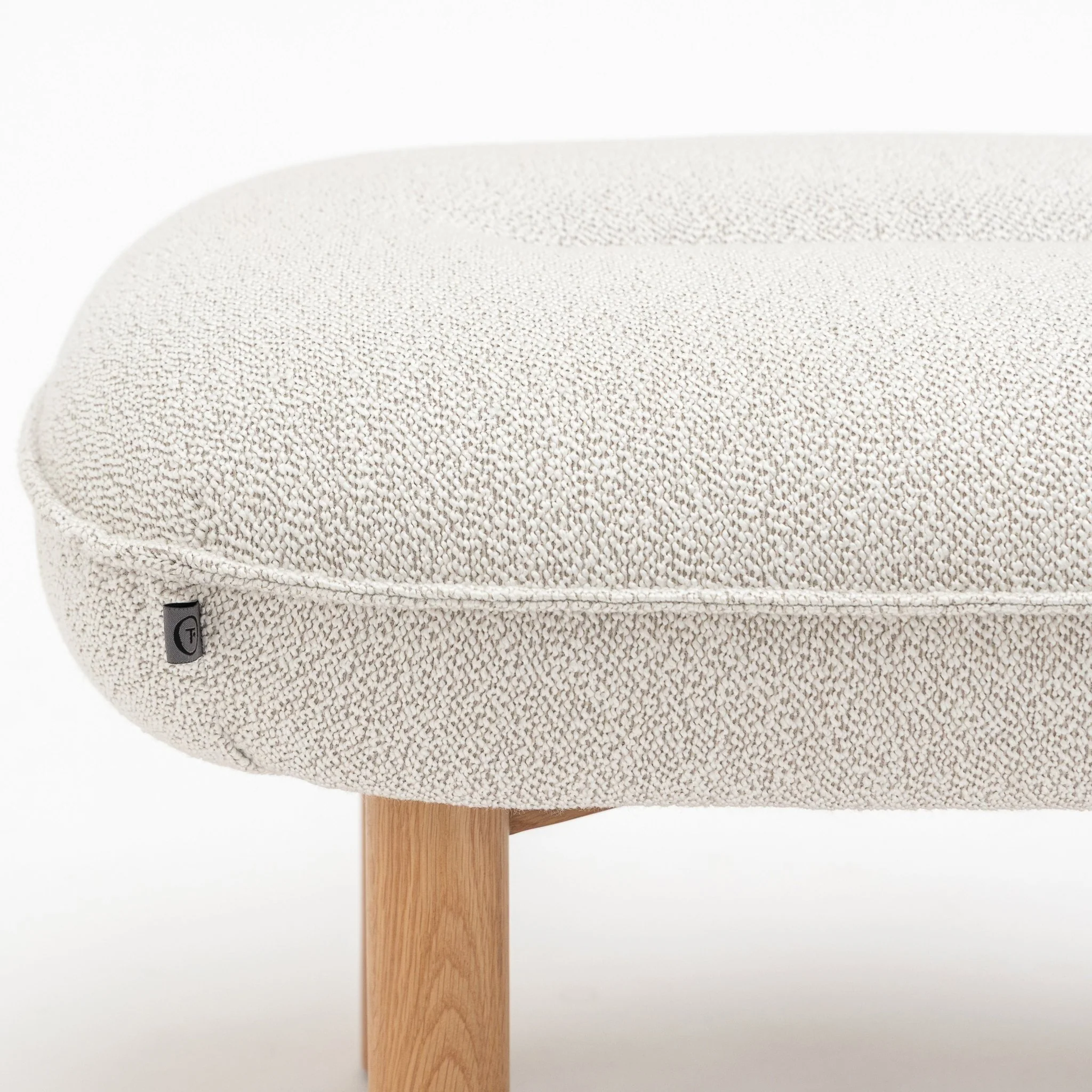 Portobello Stool - Light Oak & Salix Snow - Image 5