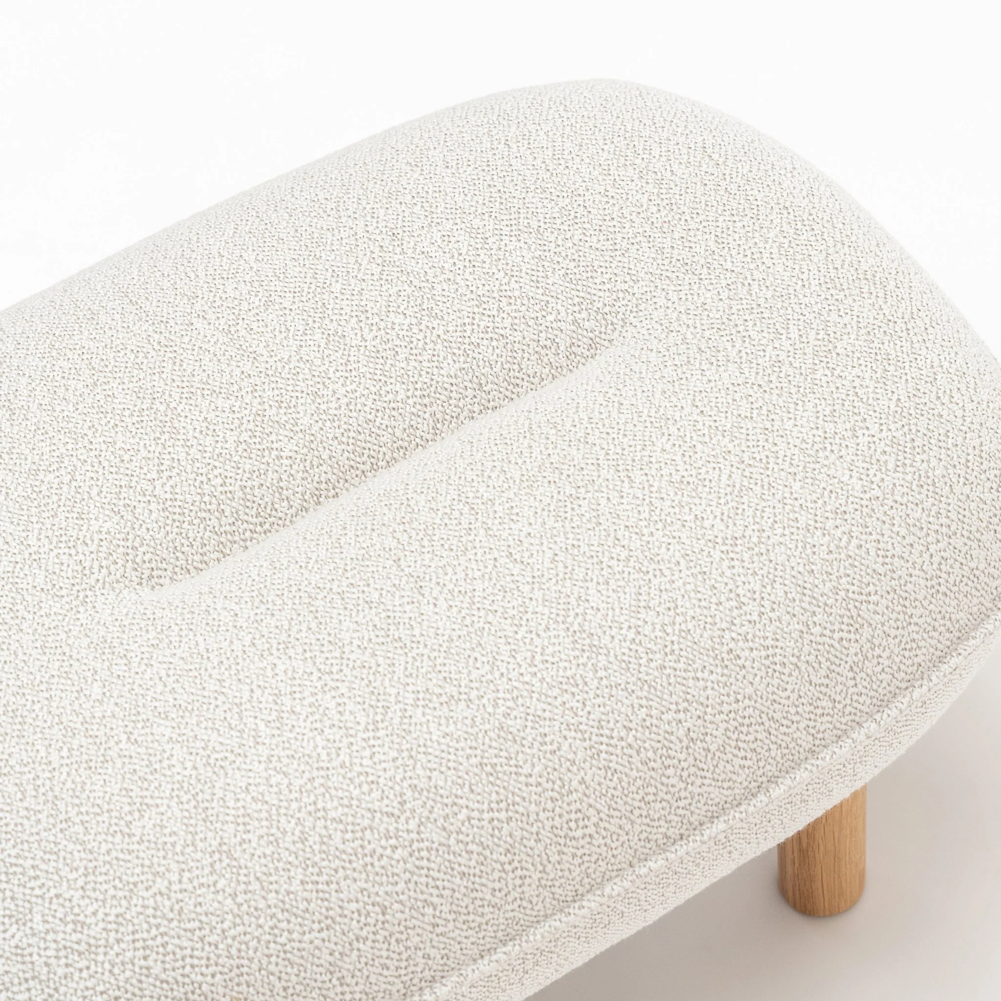 Portobello Stool - Light Oak & Salix Snow - Image 7
