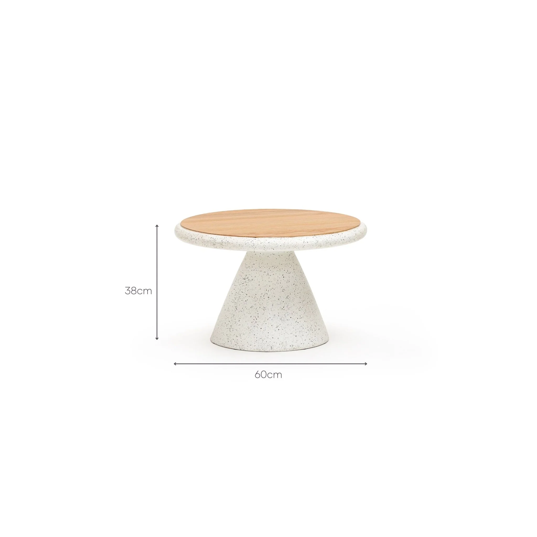 Ramel Coffee Table - Light Oak & Terrazzo Feta - Image 9