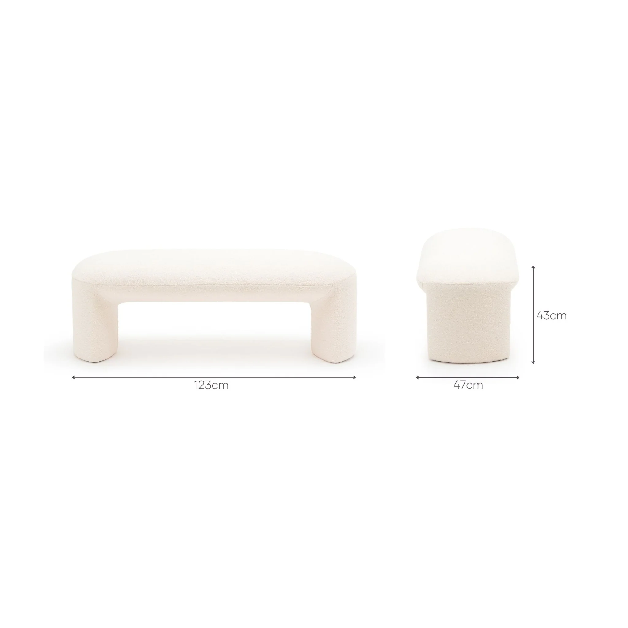 Remi Bench - Cream - Image 12