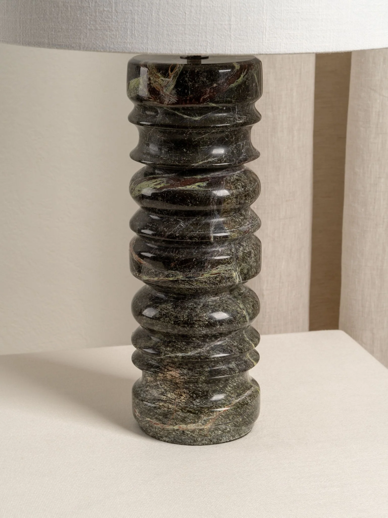 Renee - Large Green Marble Table Lamp - Image 4