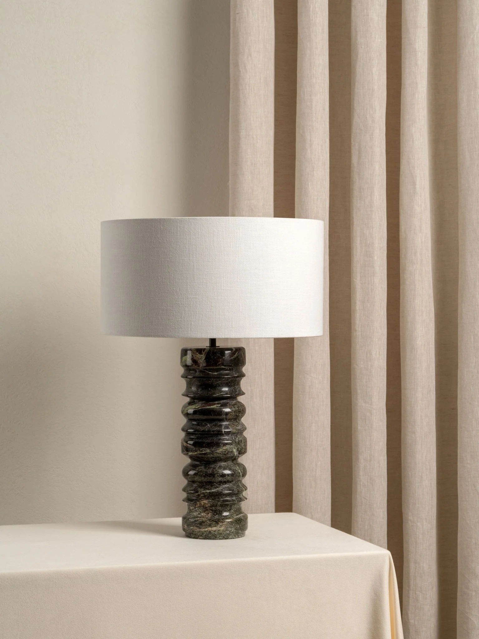 Renee - Large Green Marble Table Lamp - Image 5