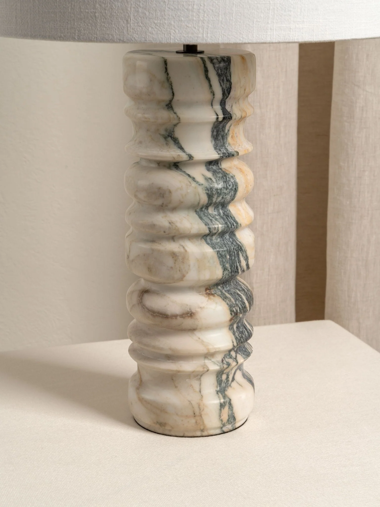 Renee - Large Voila Calacatta Marble Table Lamp - Image 5