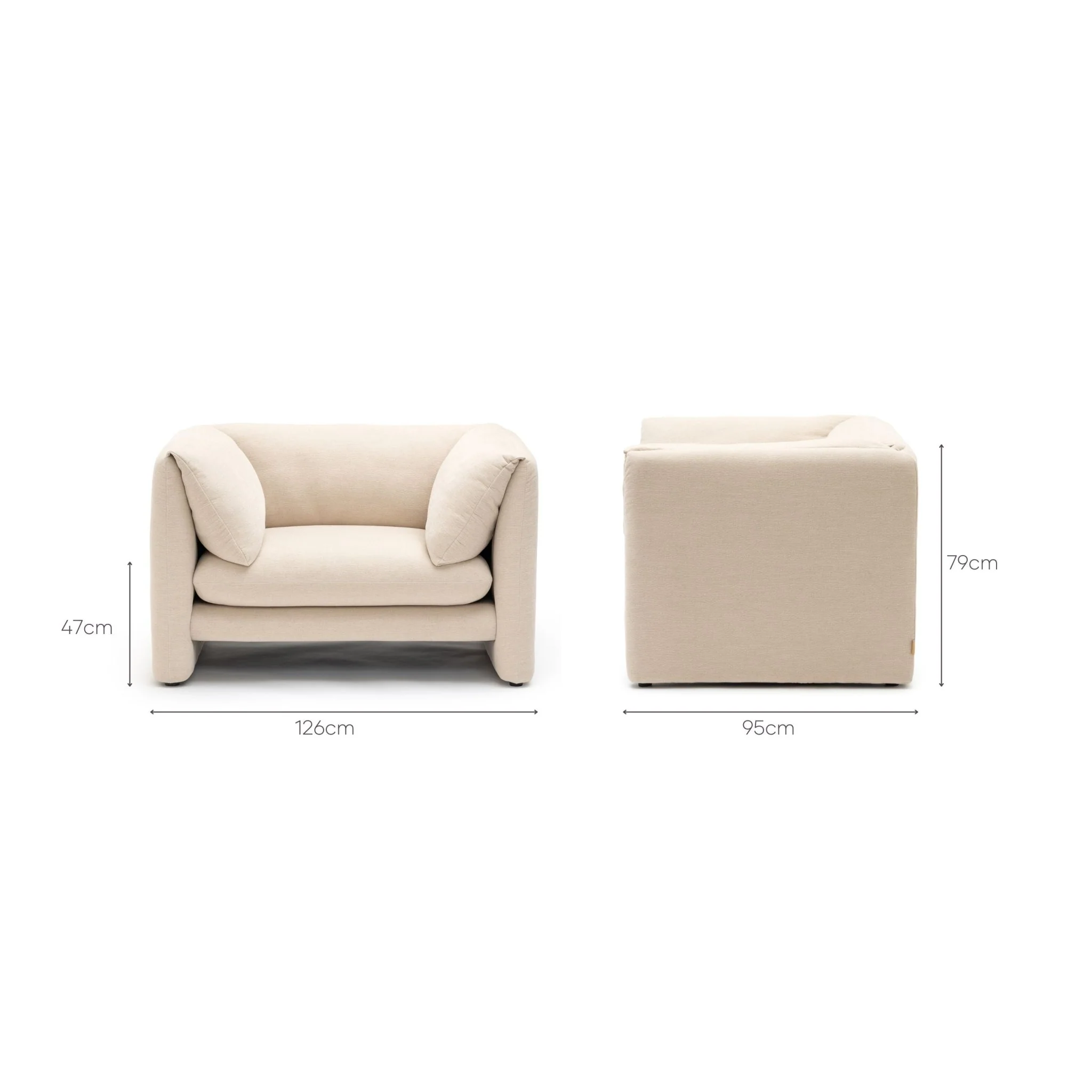 Replay Armchair - Ivory - Image 12