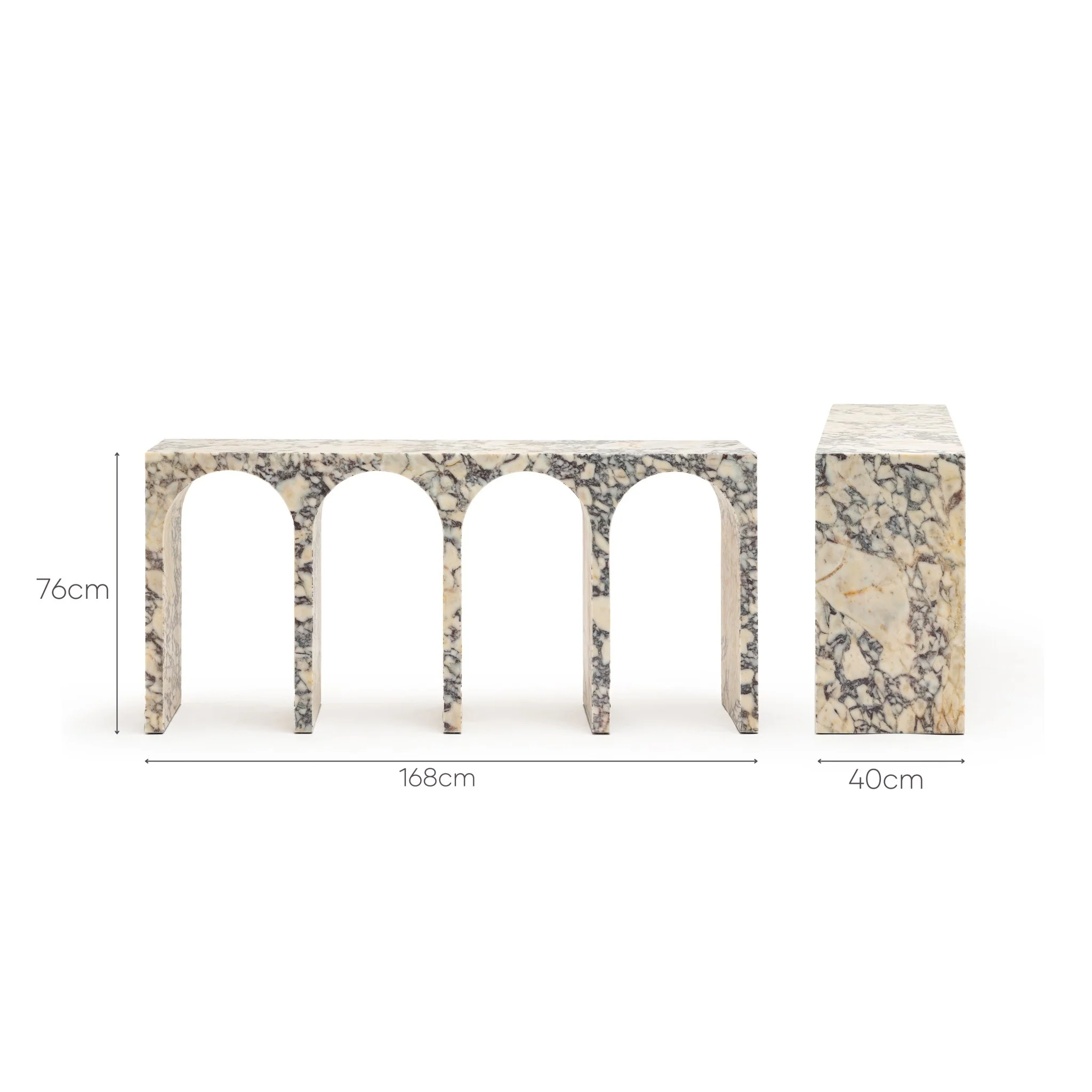 Rialto Console Table - Calacatta Viola - Image 17