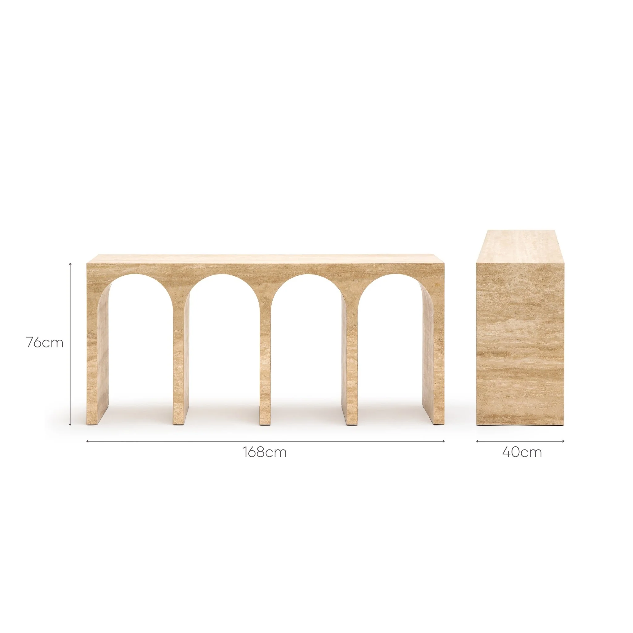 Rialto Console Table - Travertine - Image 12