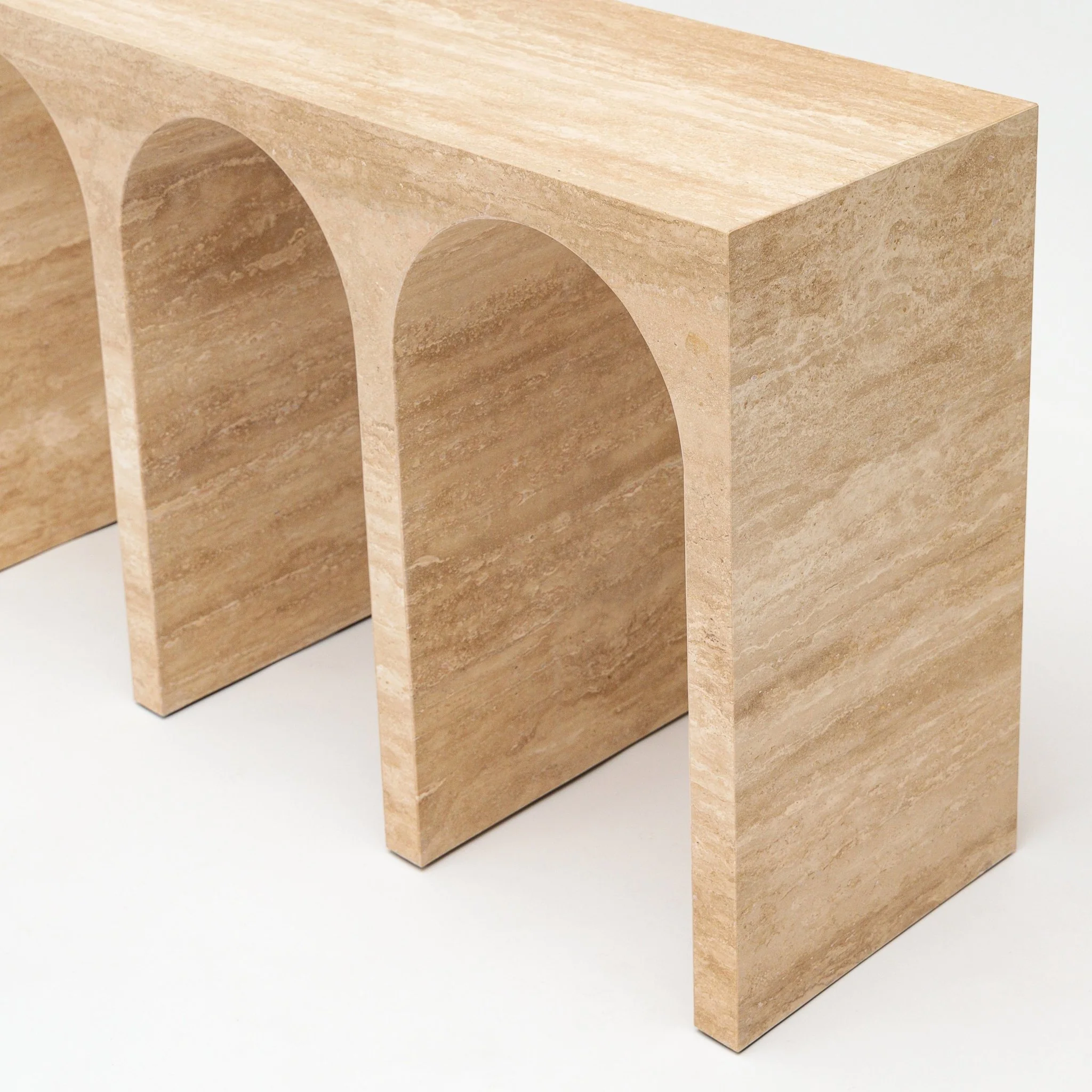 Rialto Console Table - Travertine - Image 4