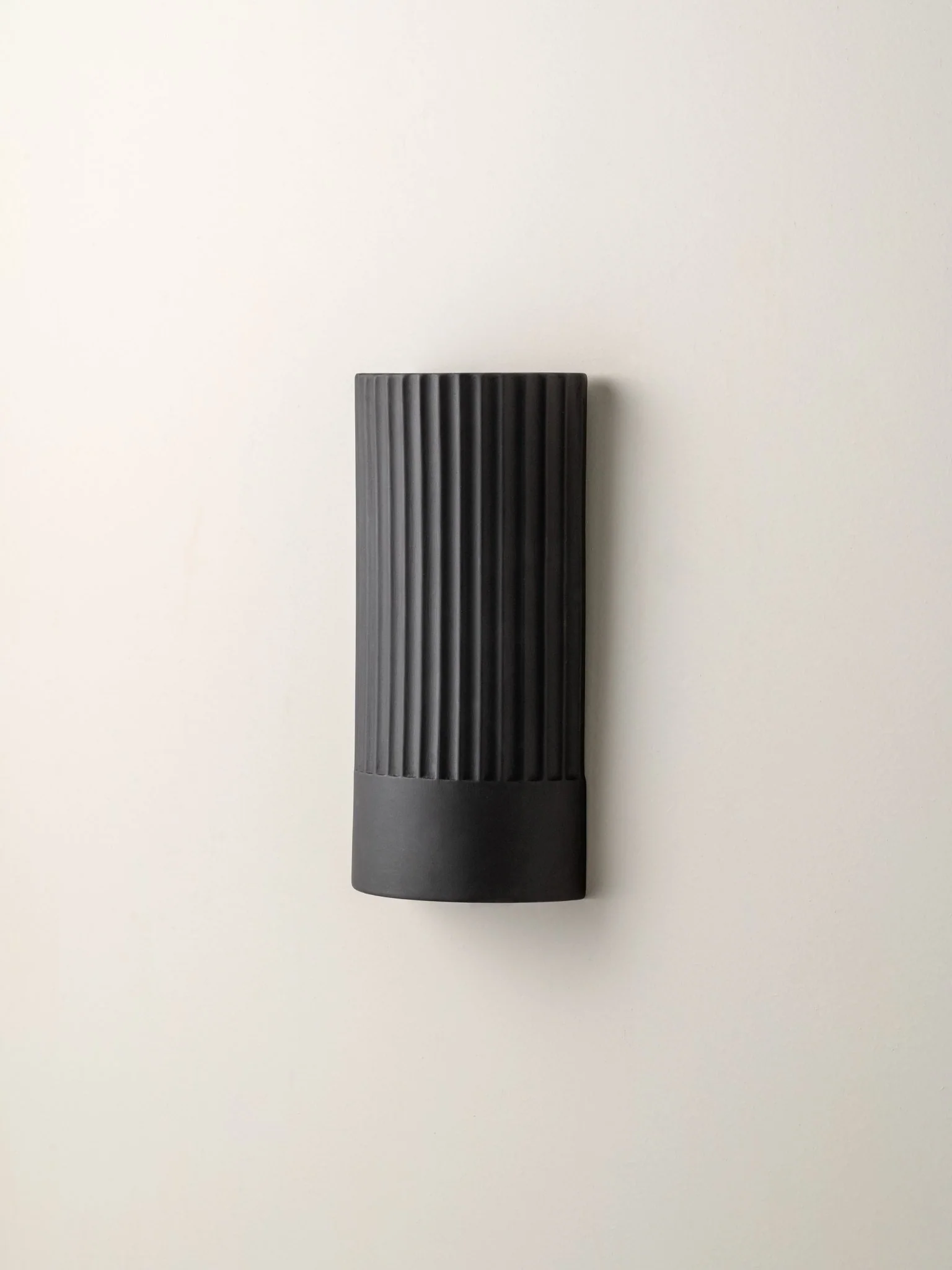 Nitara - Chocolate Ribbed Concrete Wall Light