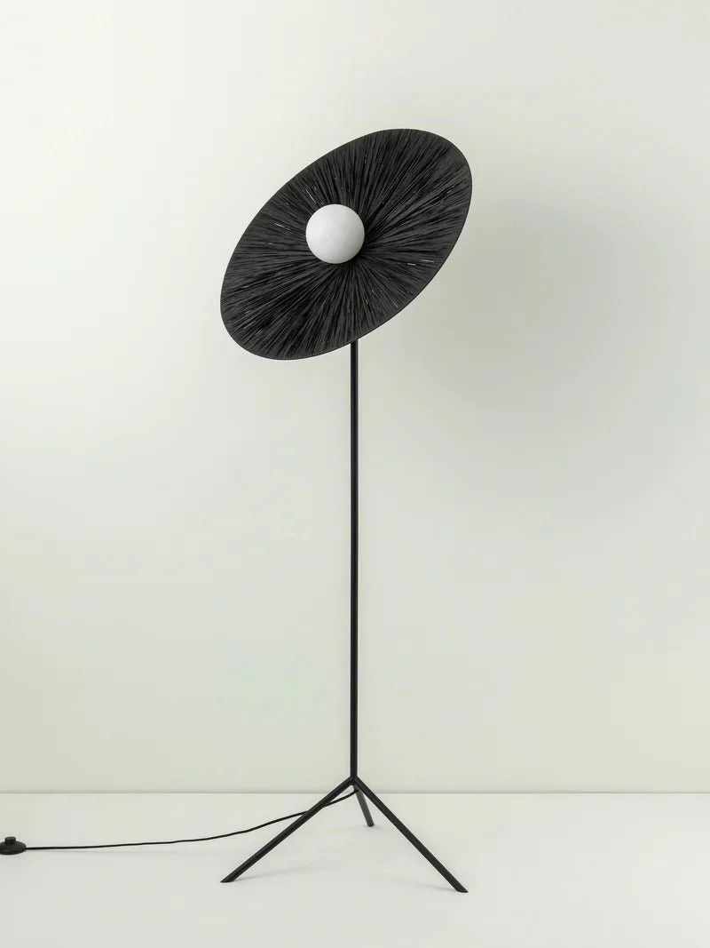 Ridotti - 1 Light Black Raffia Floor Lamp - Image 4