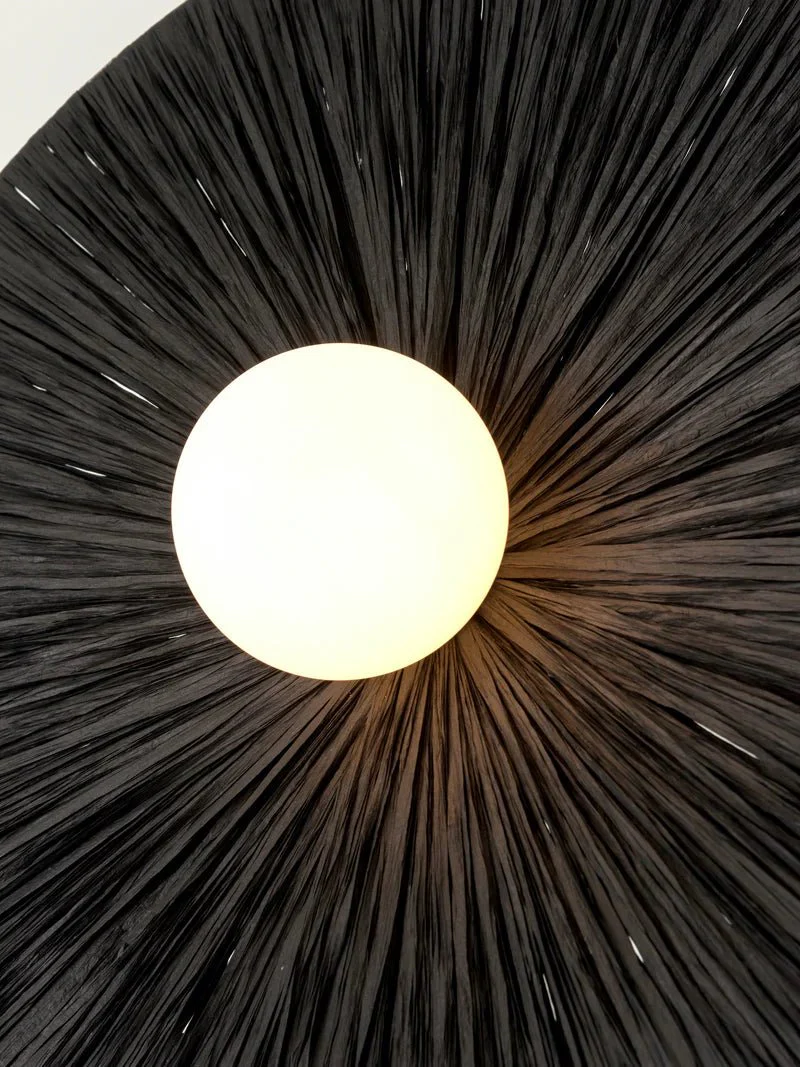 Ridotti - 1 Light Black Raffia Floor Lamp - Image 5