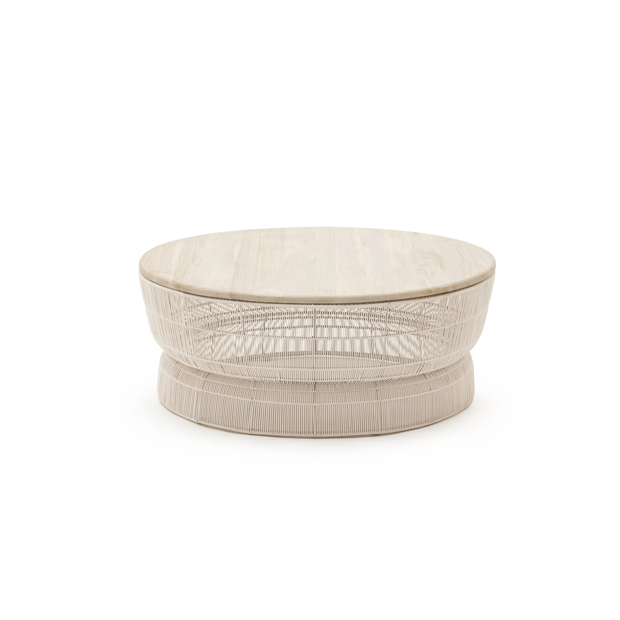 Riviera Coffee Table - Chalk & Aged Teak