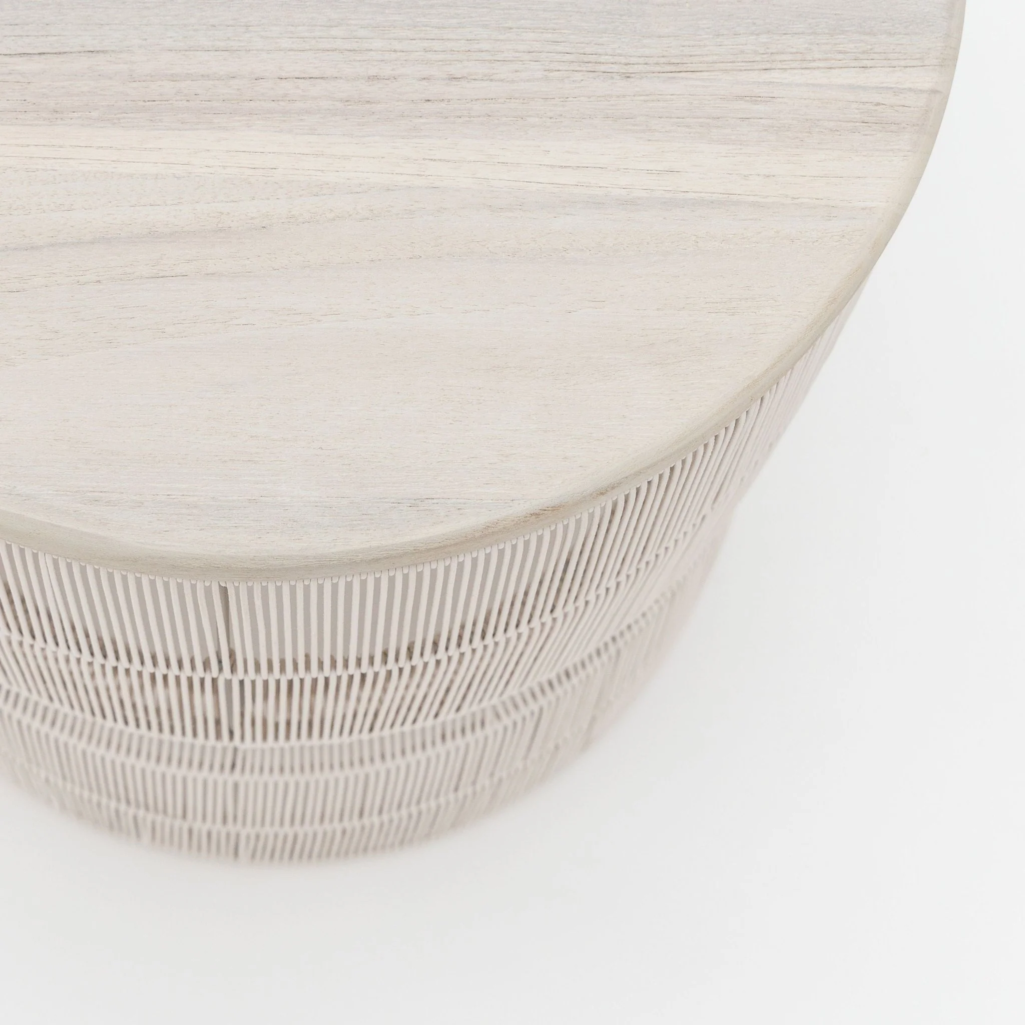 Riviera Side Table - Chalk & Aged Teak - Image 5