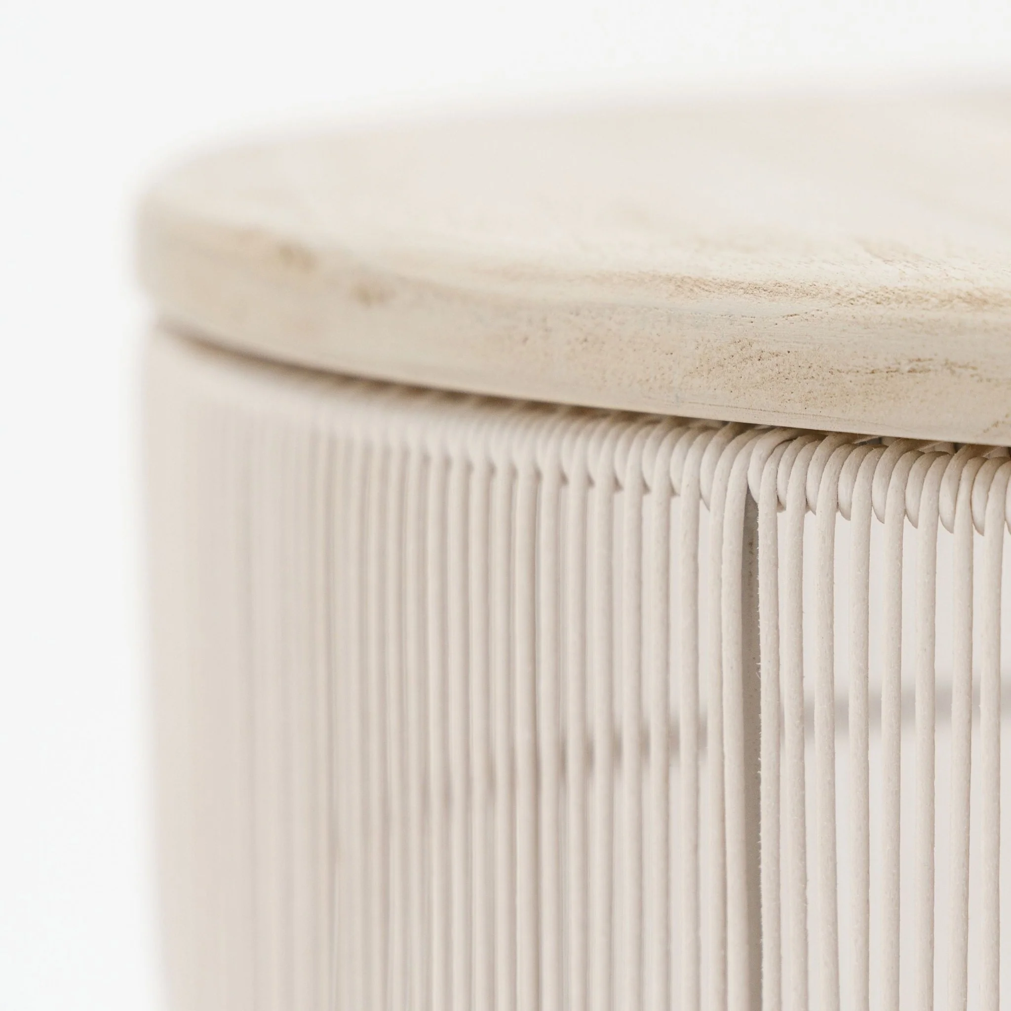 Riviera Side Table - Chalk & Aged Teak - Image 8