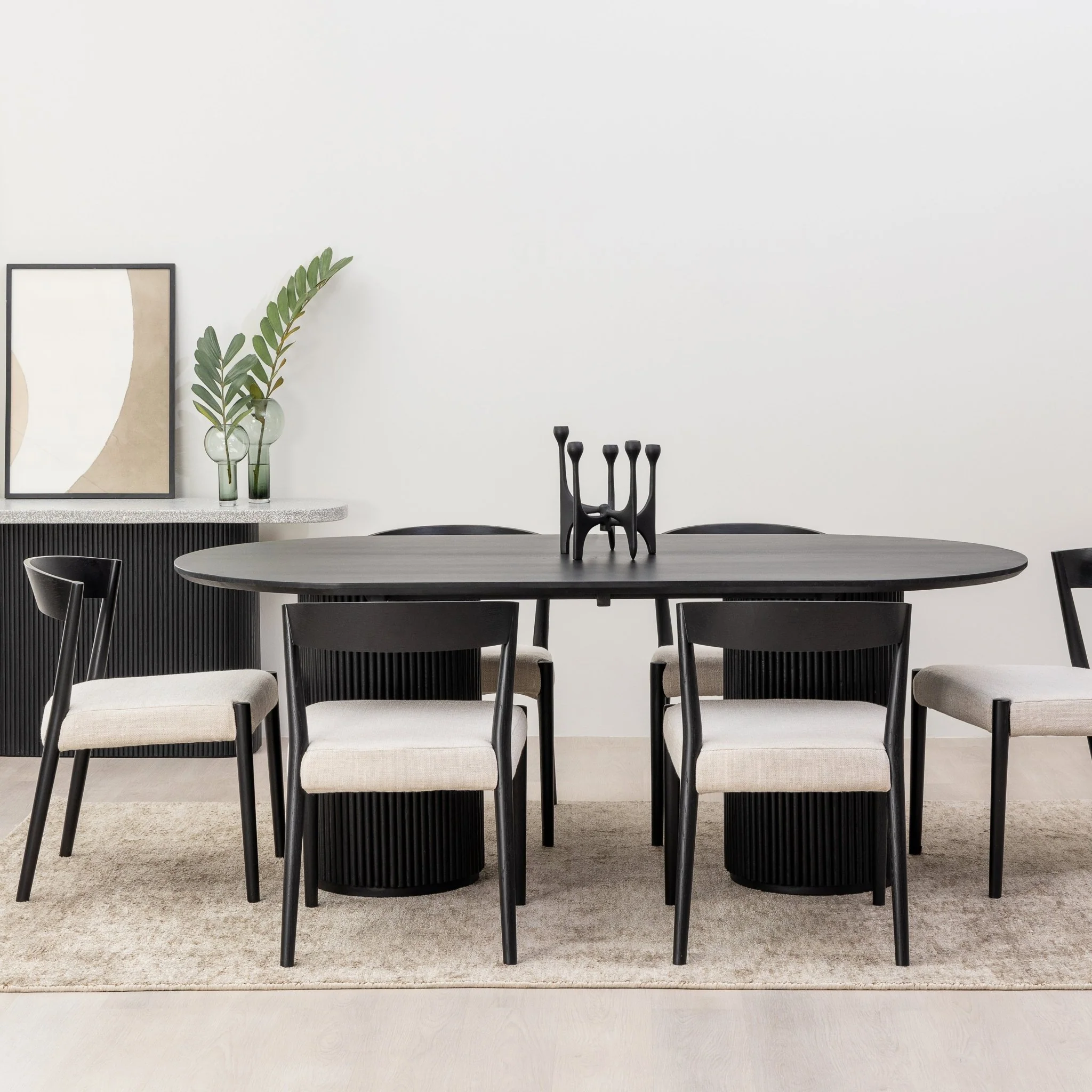 Ronda Chair - Black & Oatmeal - Image 2