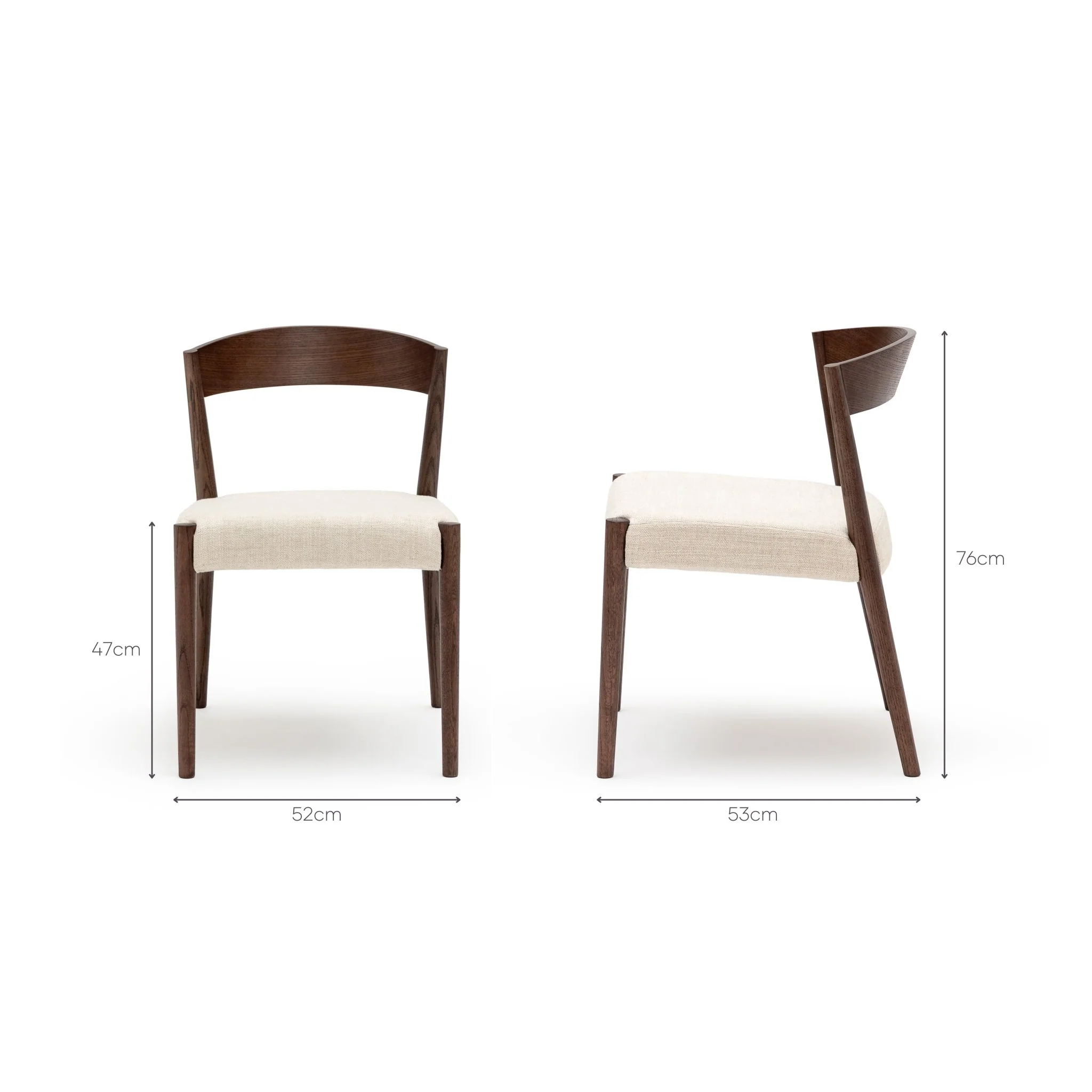 Ronda Chair - Espresso Oak & Oatmeal - Image 20