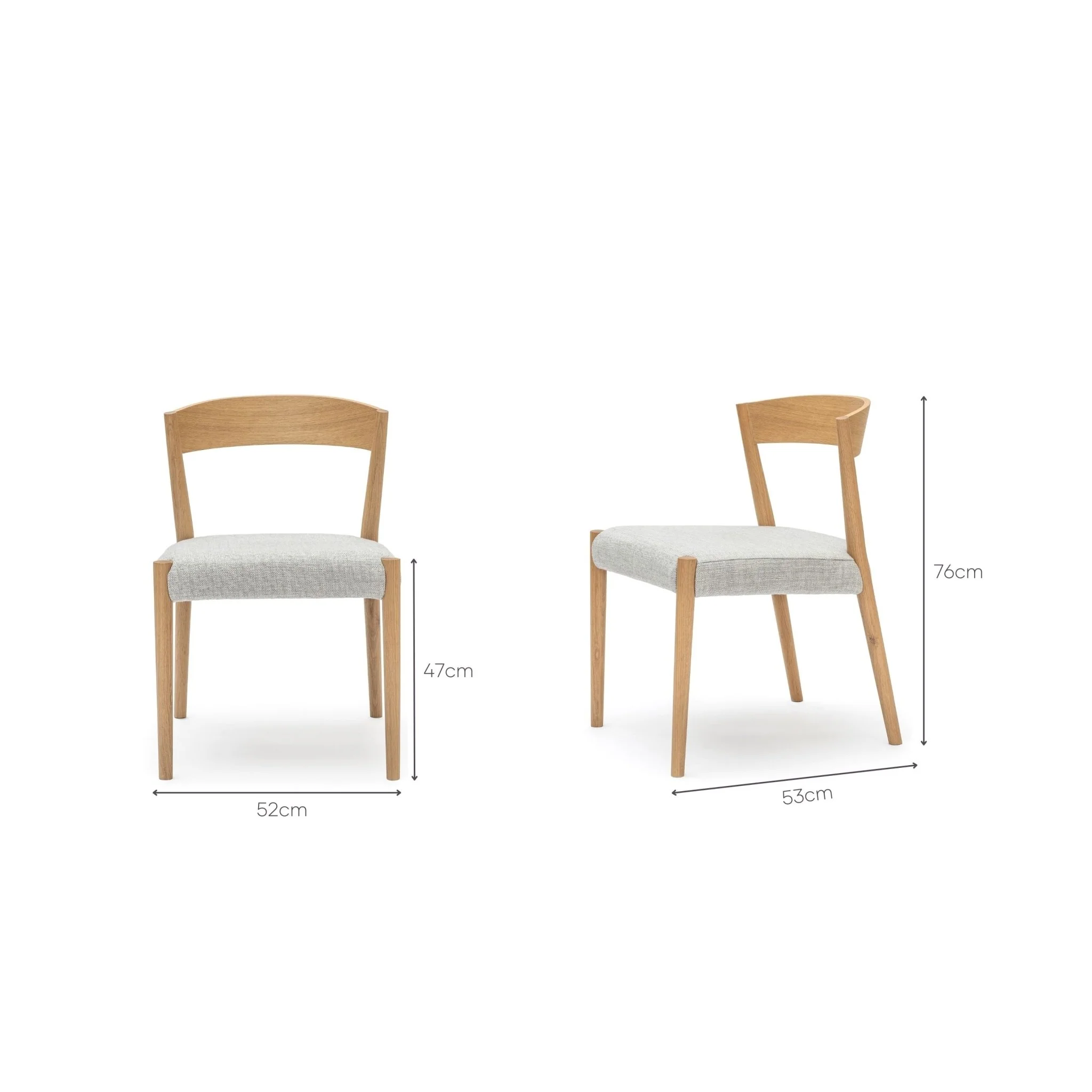 Ronda Chair - Light Oak & Diamond - Image 7