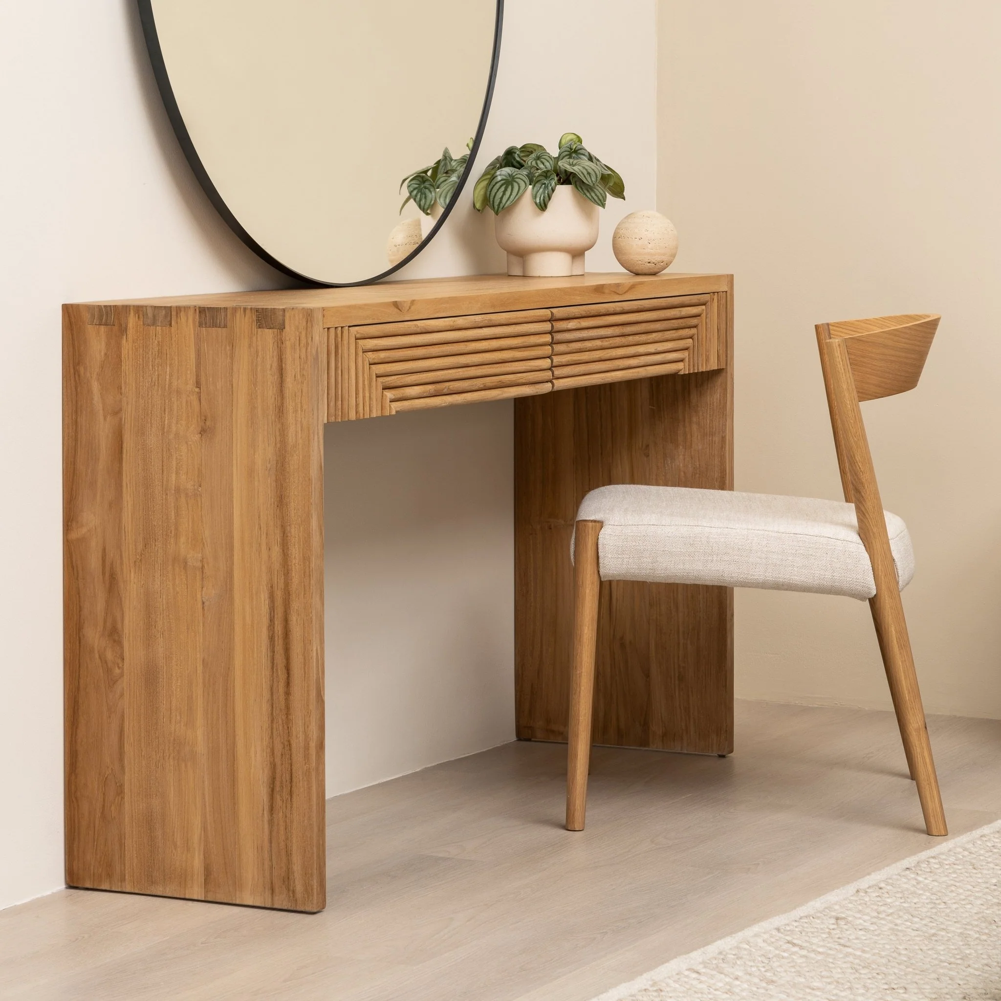 Ronda Chair - Light Oak & Oatmeal - Image 8