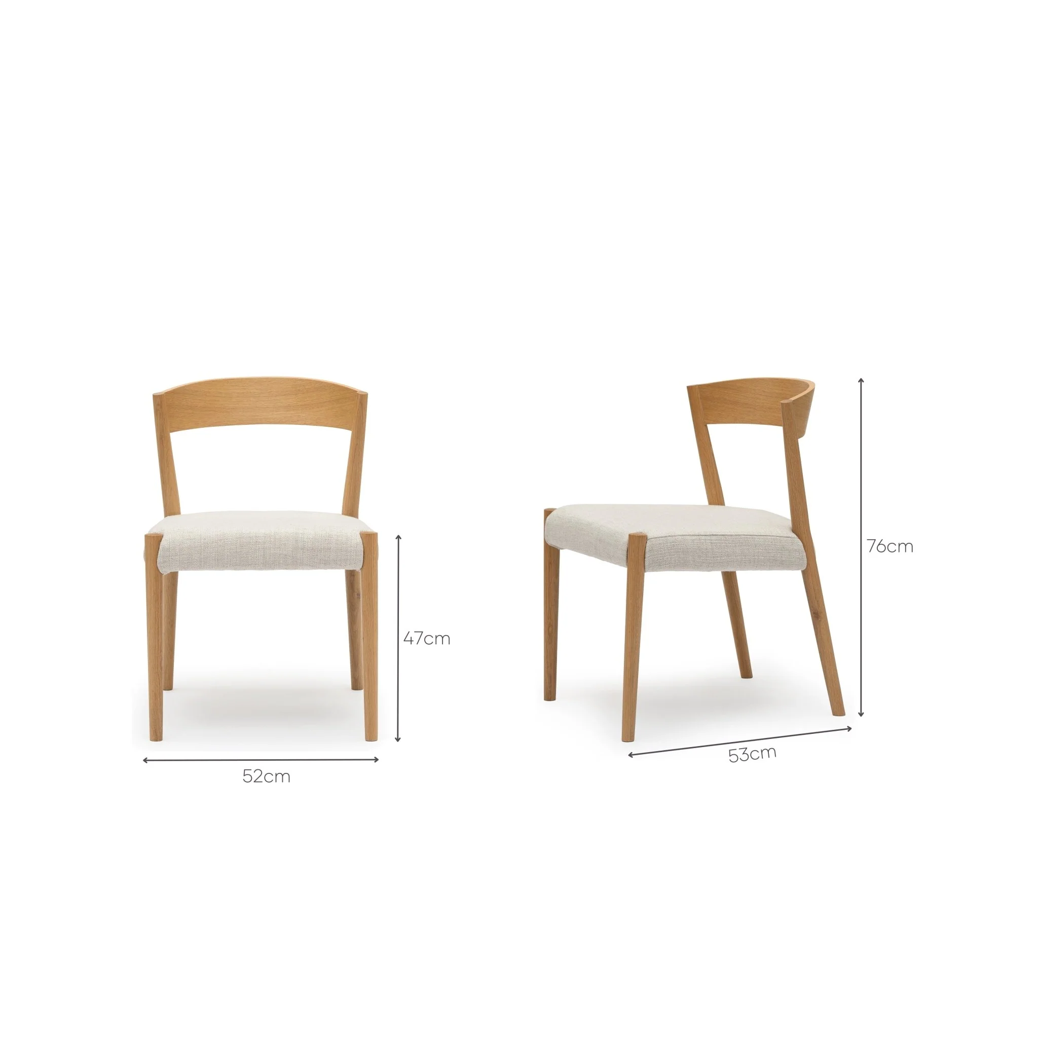 Ronda Chair - Light Oak & Oatmeal - Image 9