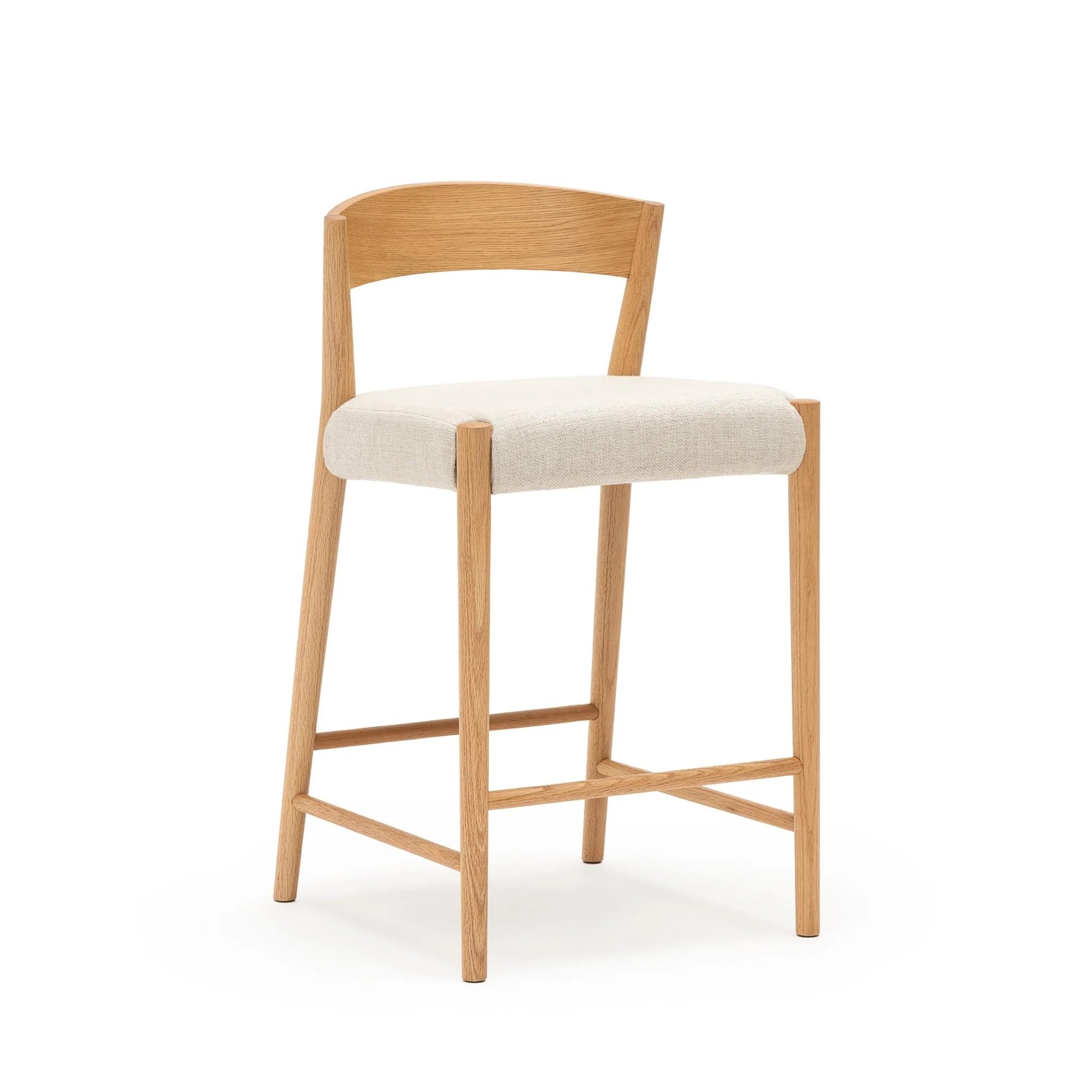 Ronda Counter Chair - Light Oak & Oatmeal