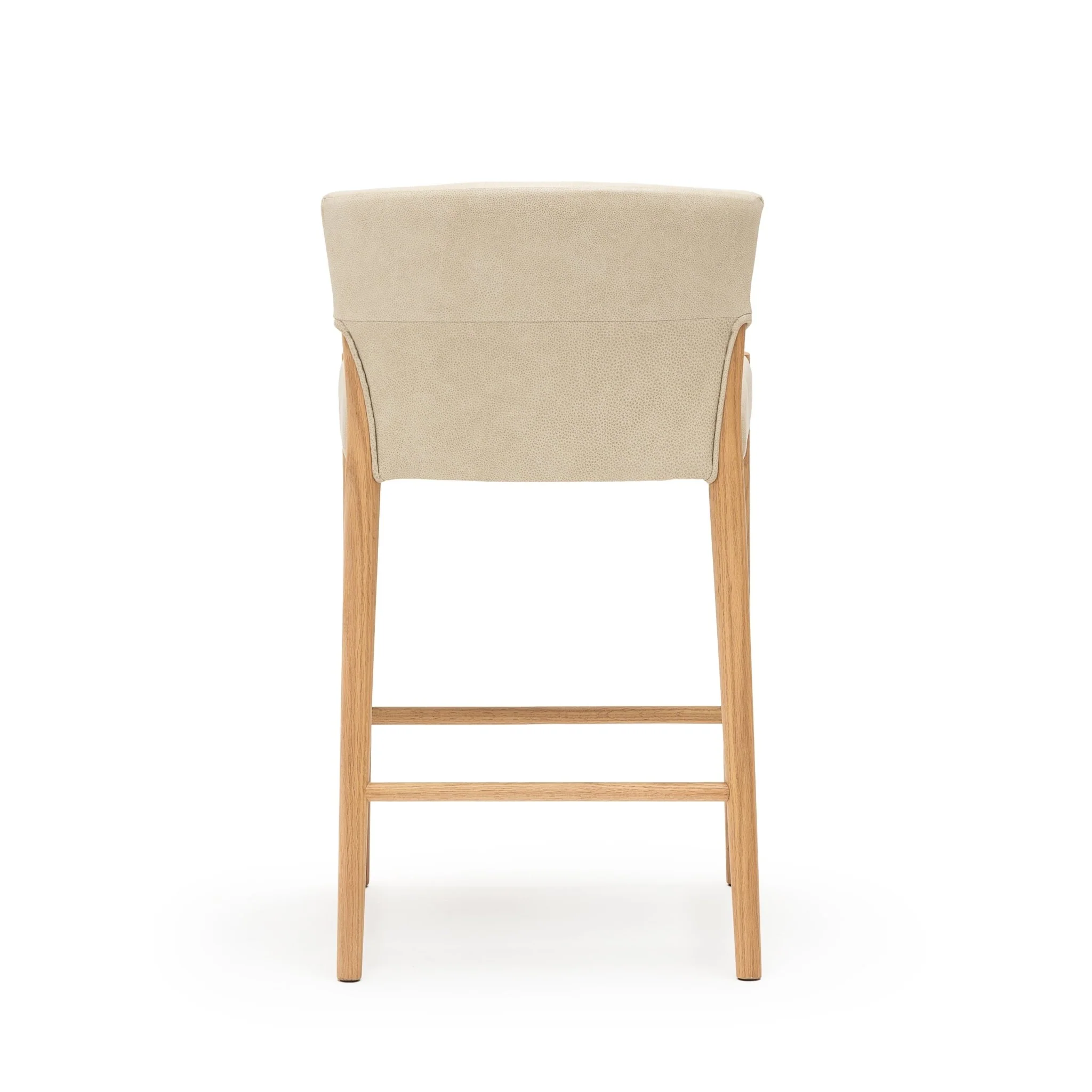 Ronda Counter Chair - Light Oak & Limestone Leather - Image 4