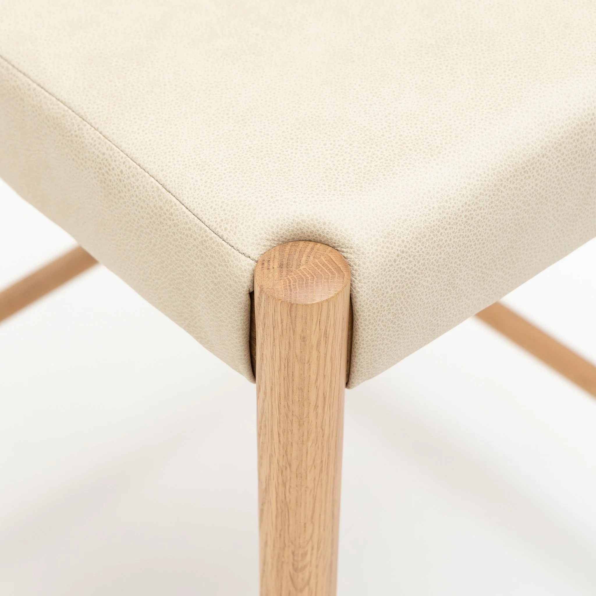 Ronda Counter Chair - Light Oak & Limestone Leather - Image 5