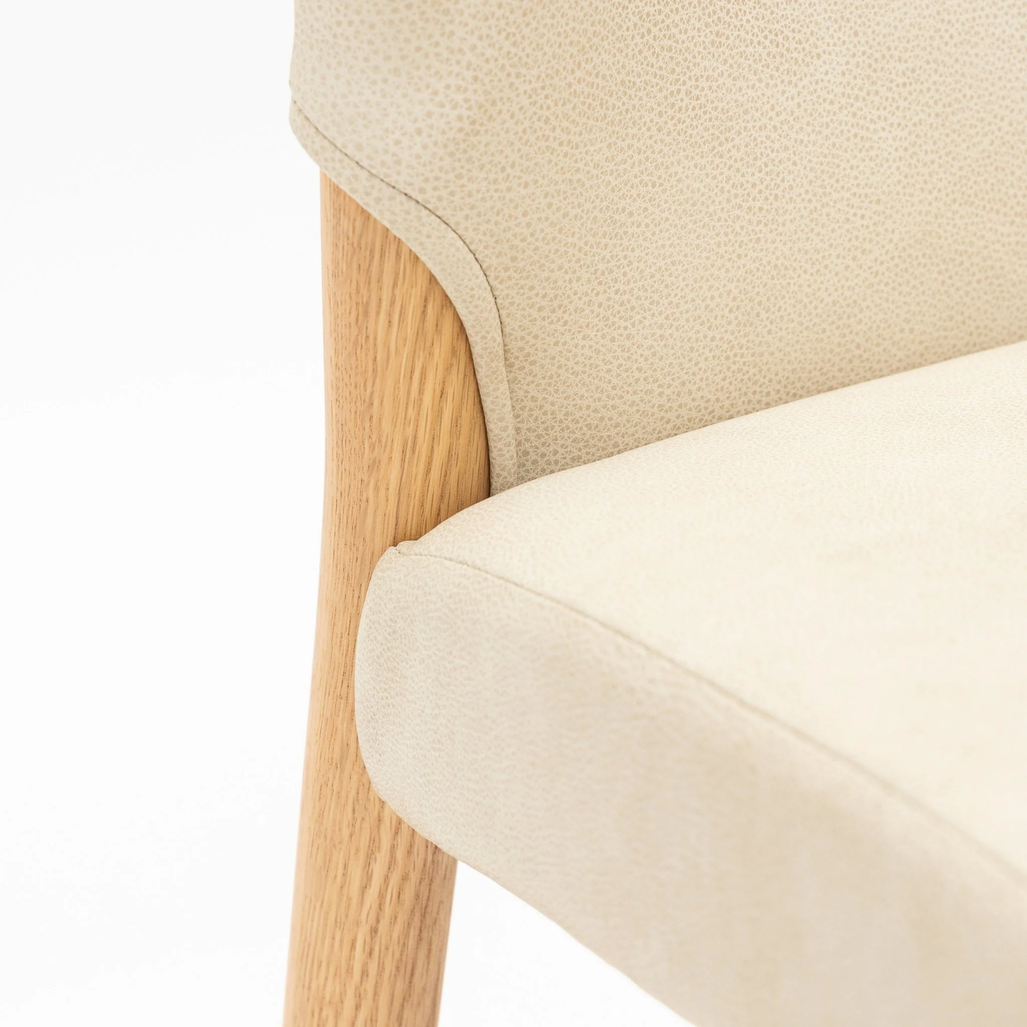 Ronda Counter Chair - Light Oak & Limestone Leather - Image 6