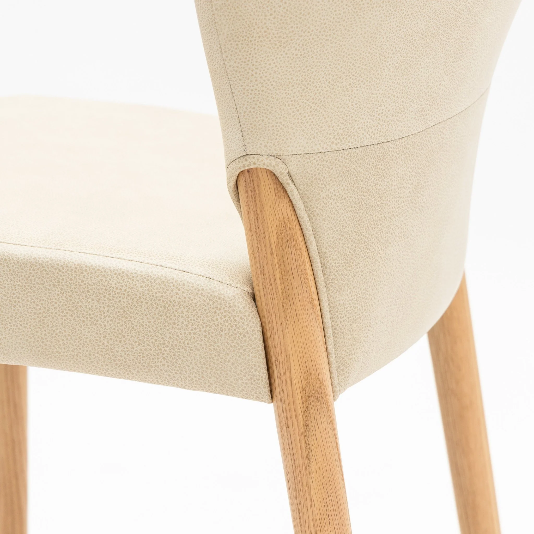 Ronda Counter Chair - Light Oak & Limestone Leather - Image 7