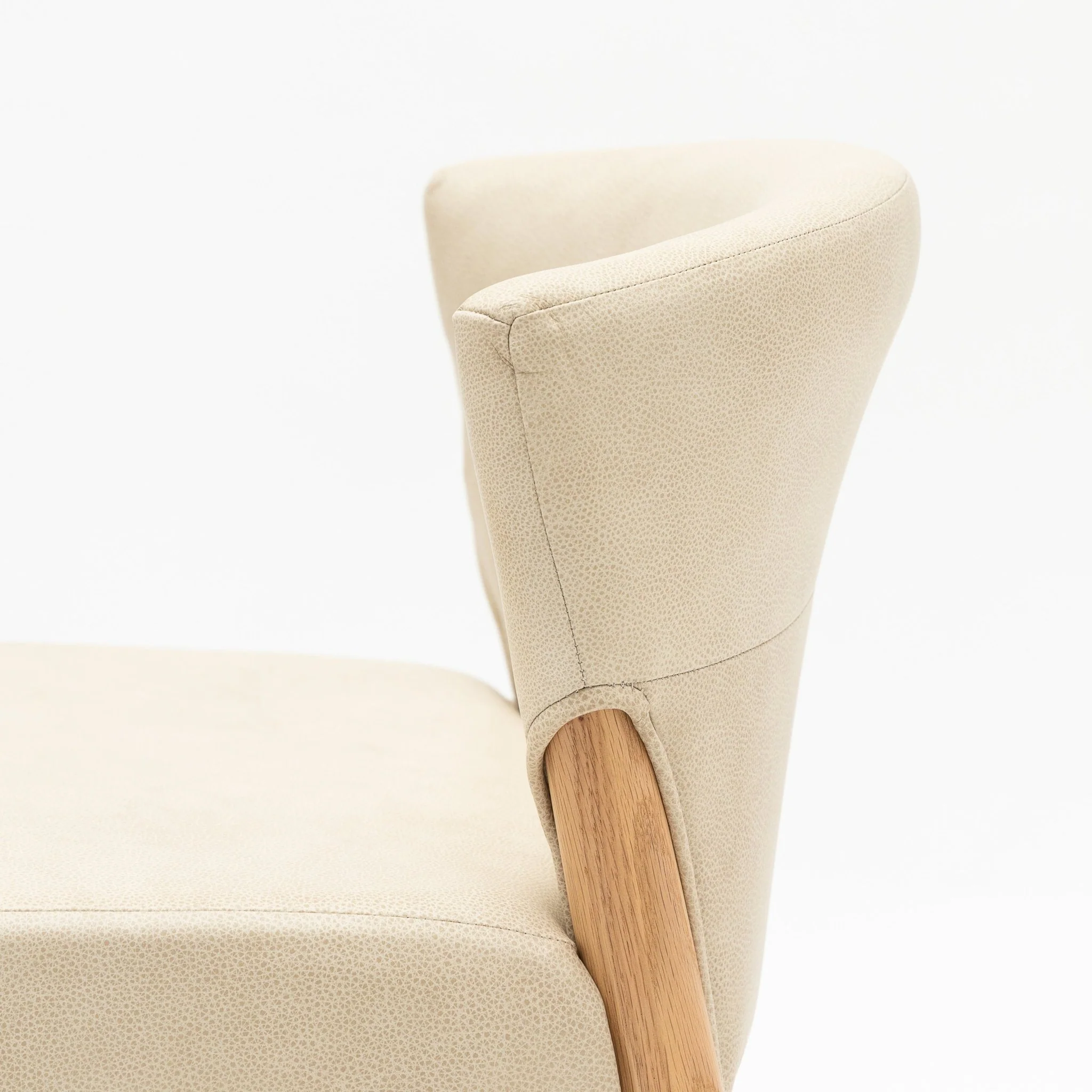 Ronda Counter Chair - Light Oak & Limestone Leather - Image 8