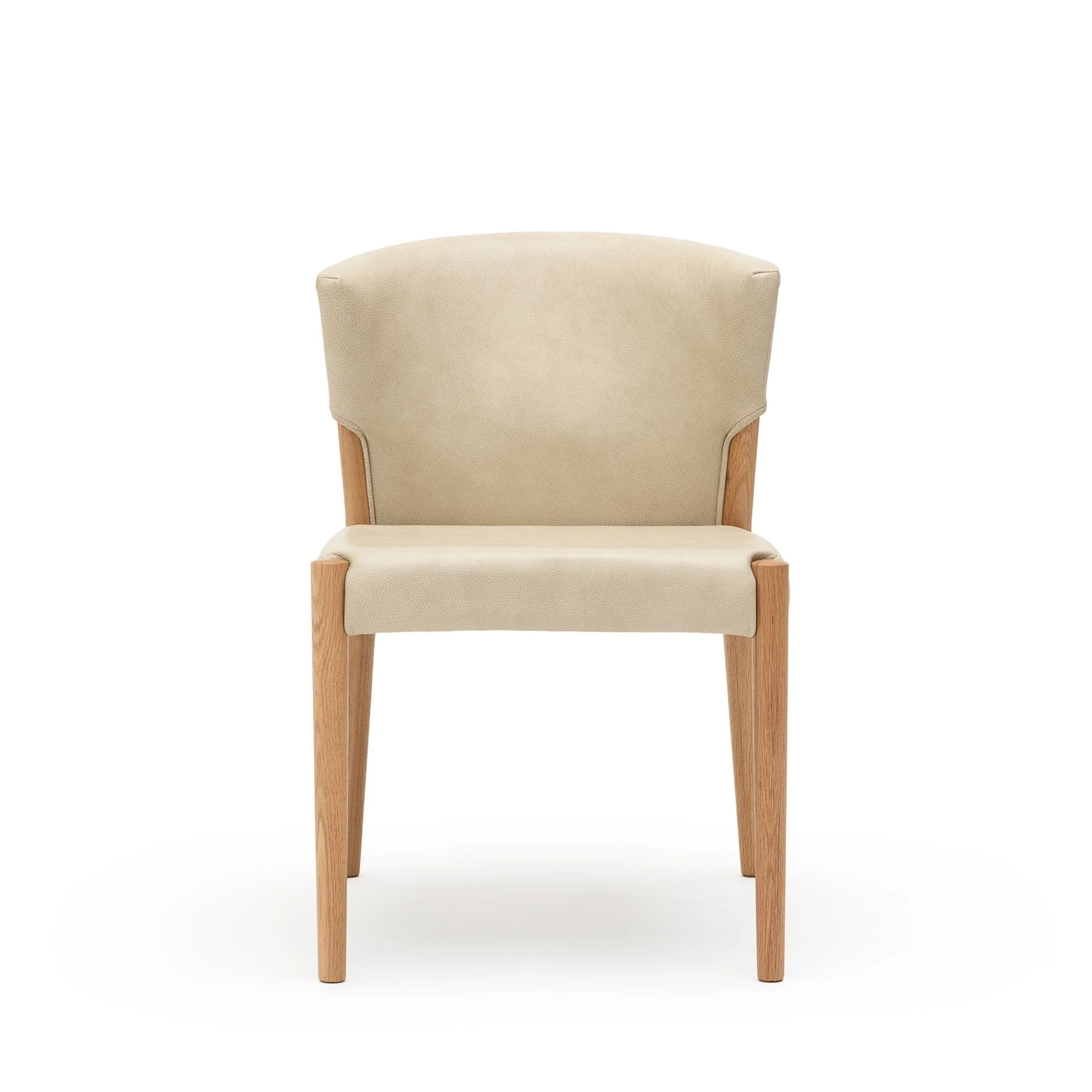 Ronda Dining Chair - Light Oak & Limestone Leather - Image 2
