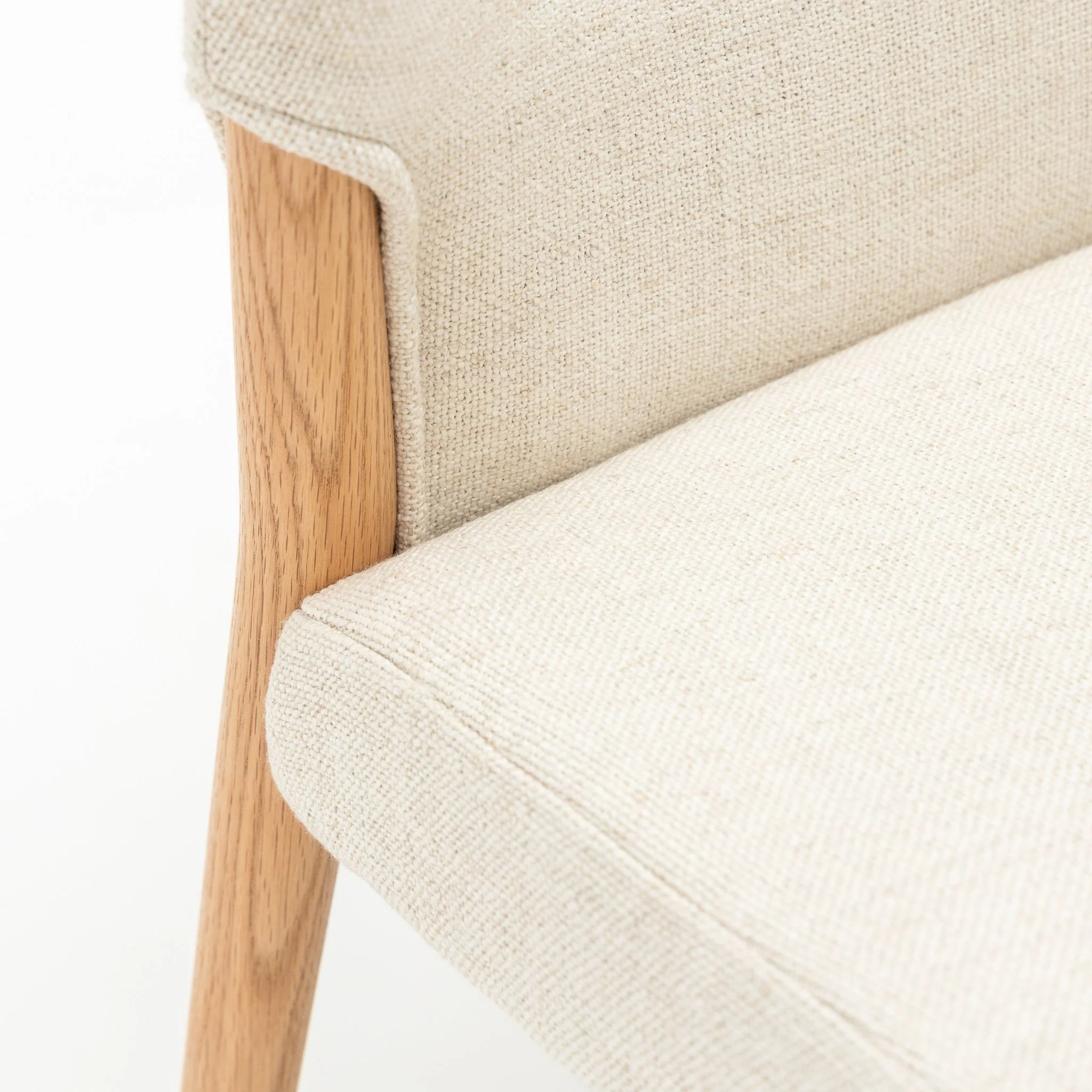 Ronda Dining Chair - Light Oak & Oatmeal - Image 6