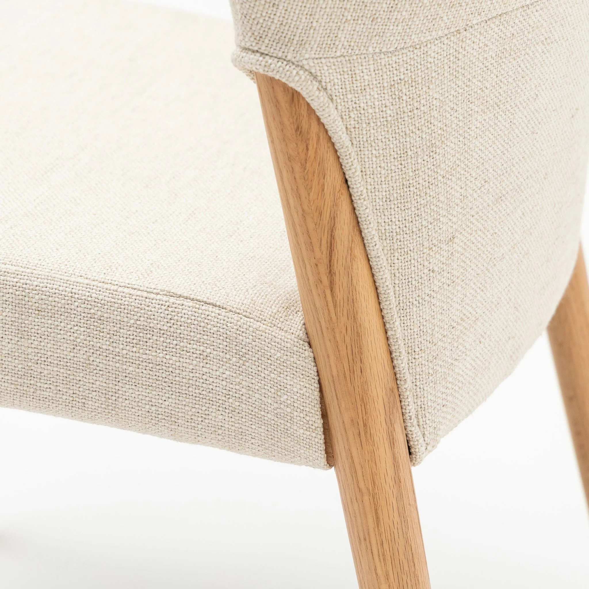 Ronda Dining Chair - Light Oak & Oatmeal - Image 7