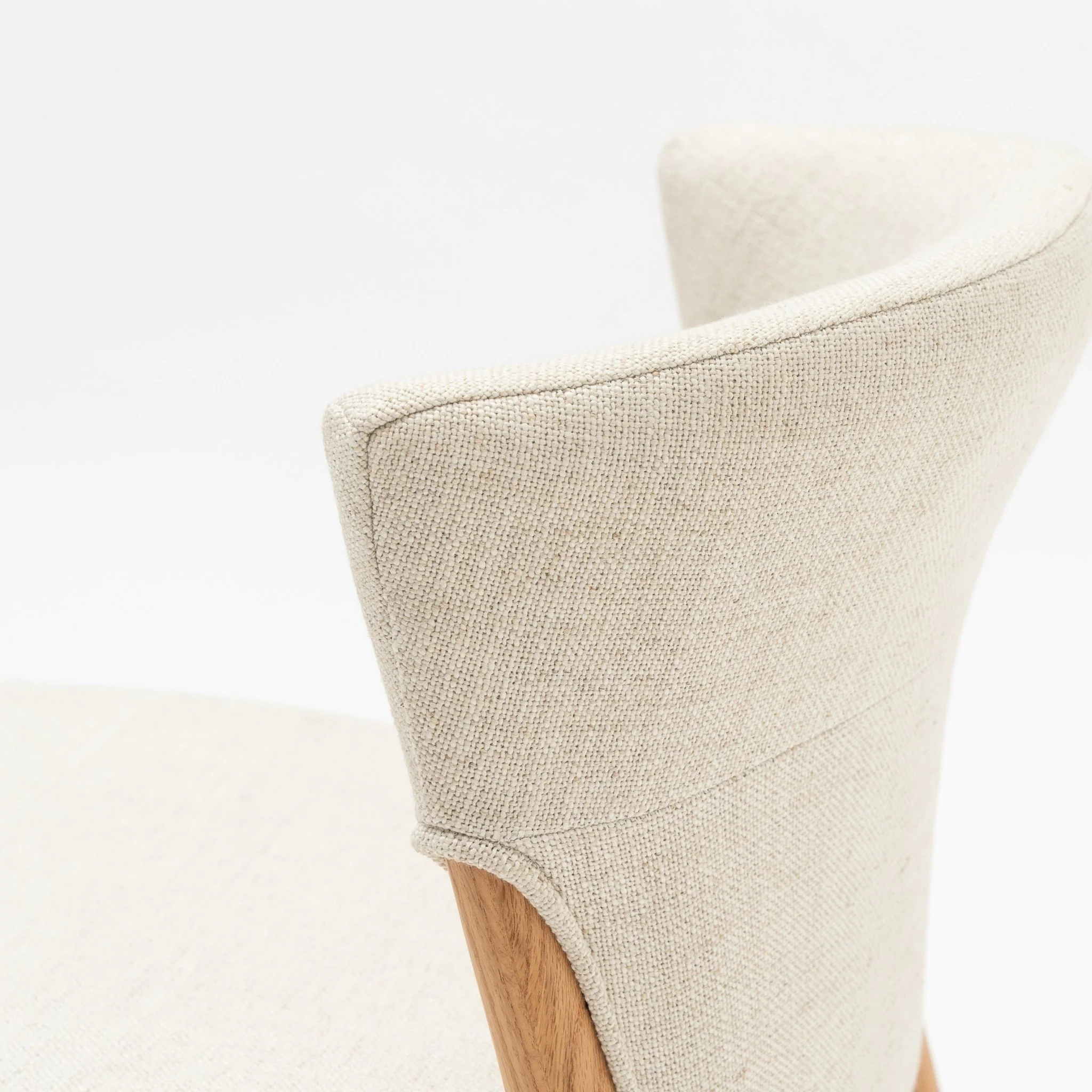 Ronda Dining Chair - Light Oak & Oatmeal - Image 8