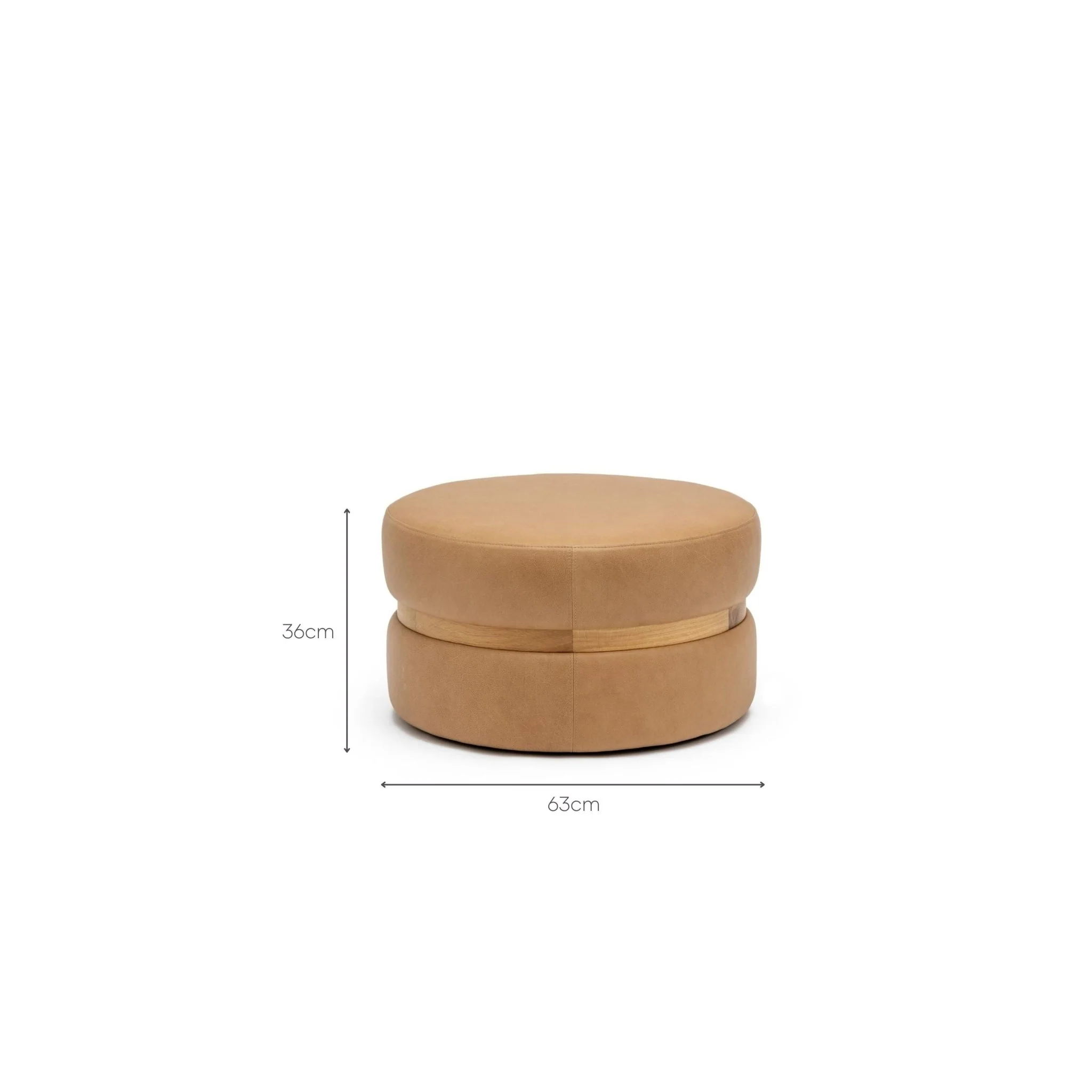 Saga Stool - Light Oak & Pecan Leather - Image 13