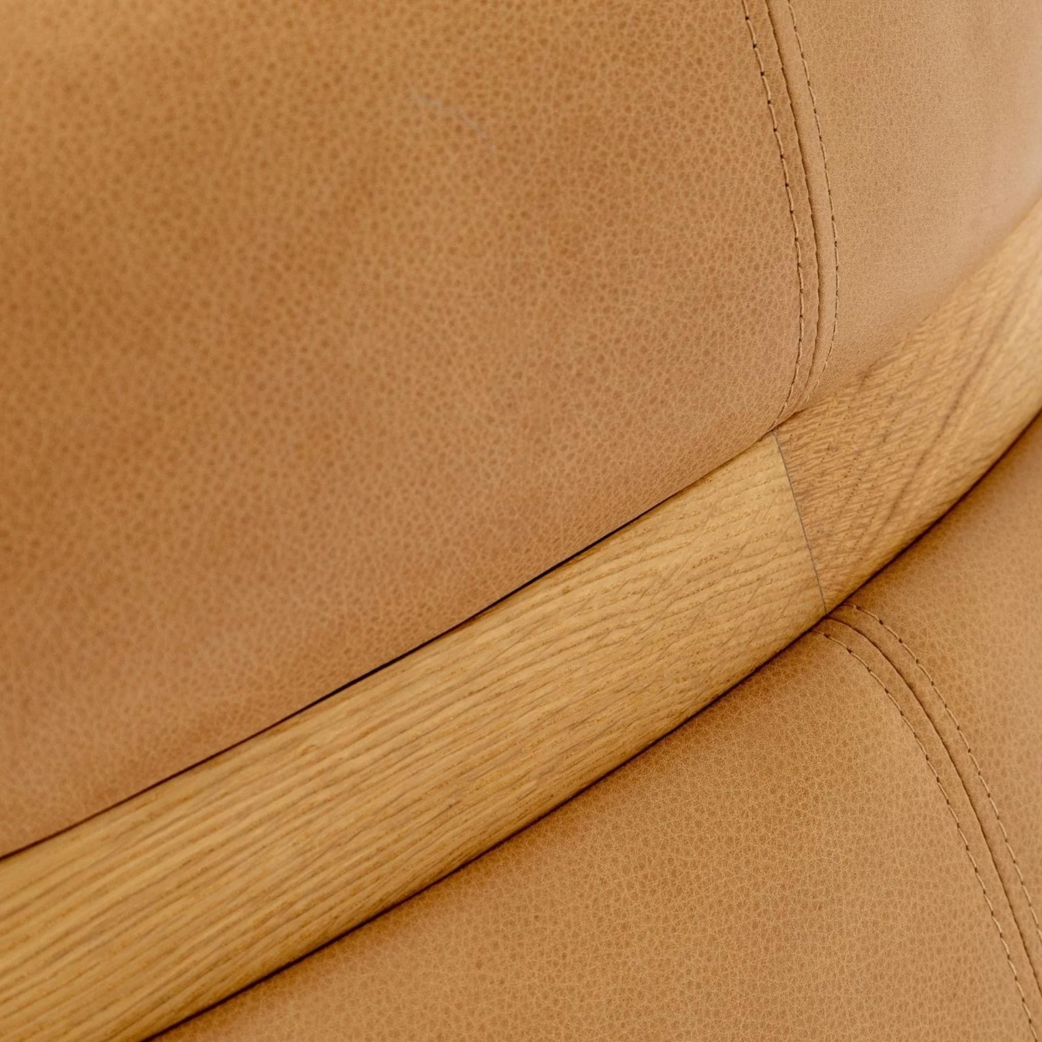 Saga Stool - Light Oak & Pecan Leather - Image 5