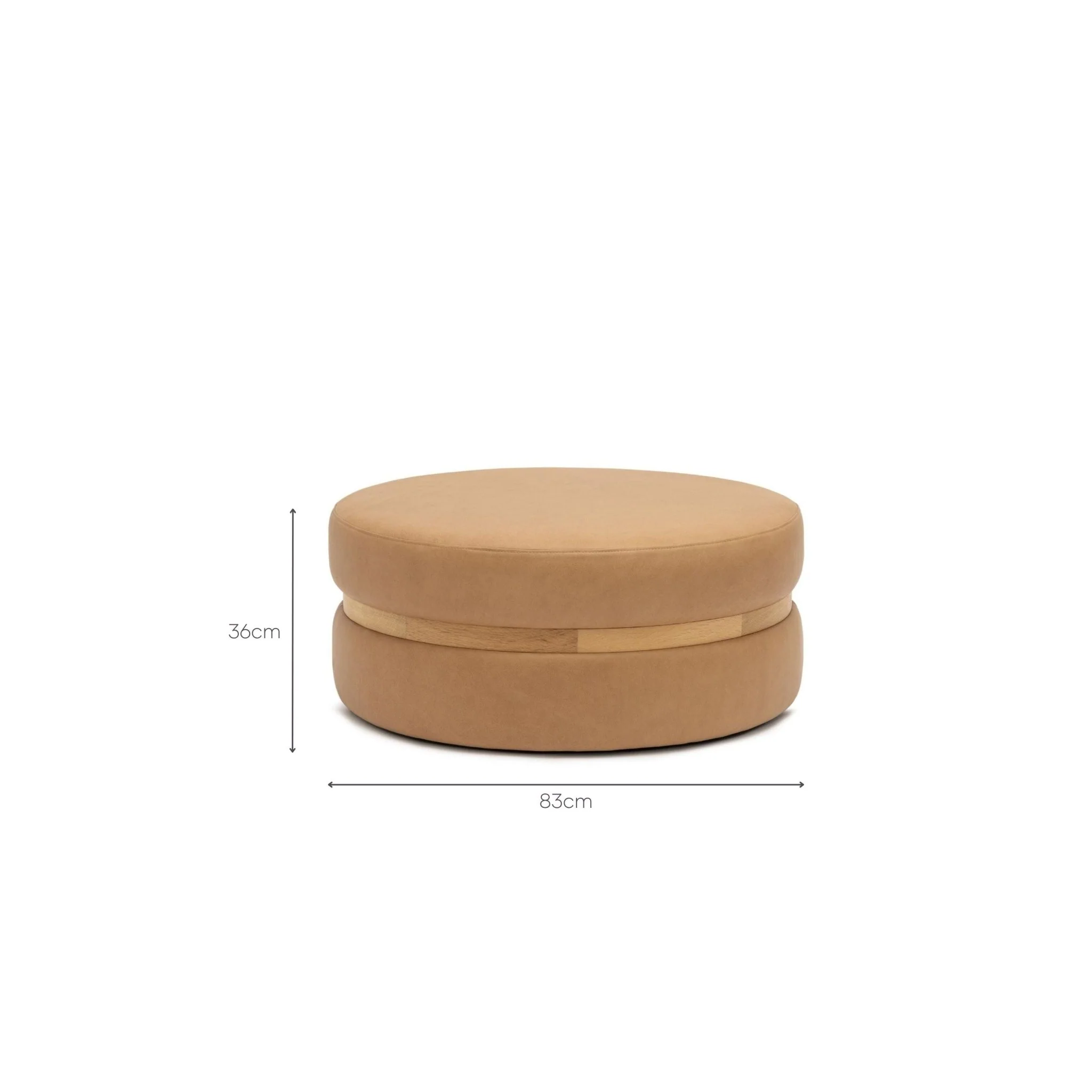 Saga Stool - Light Oak & Pecan Leather - Image 7