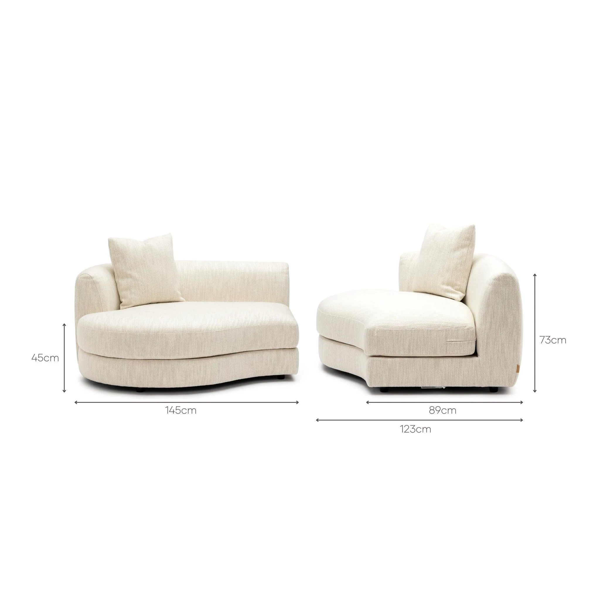 Sandro Left Chaise - Almond - Image 9
