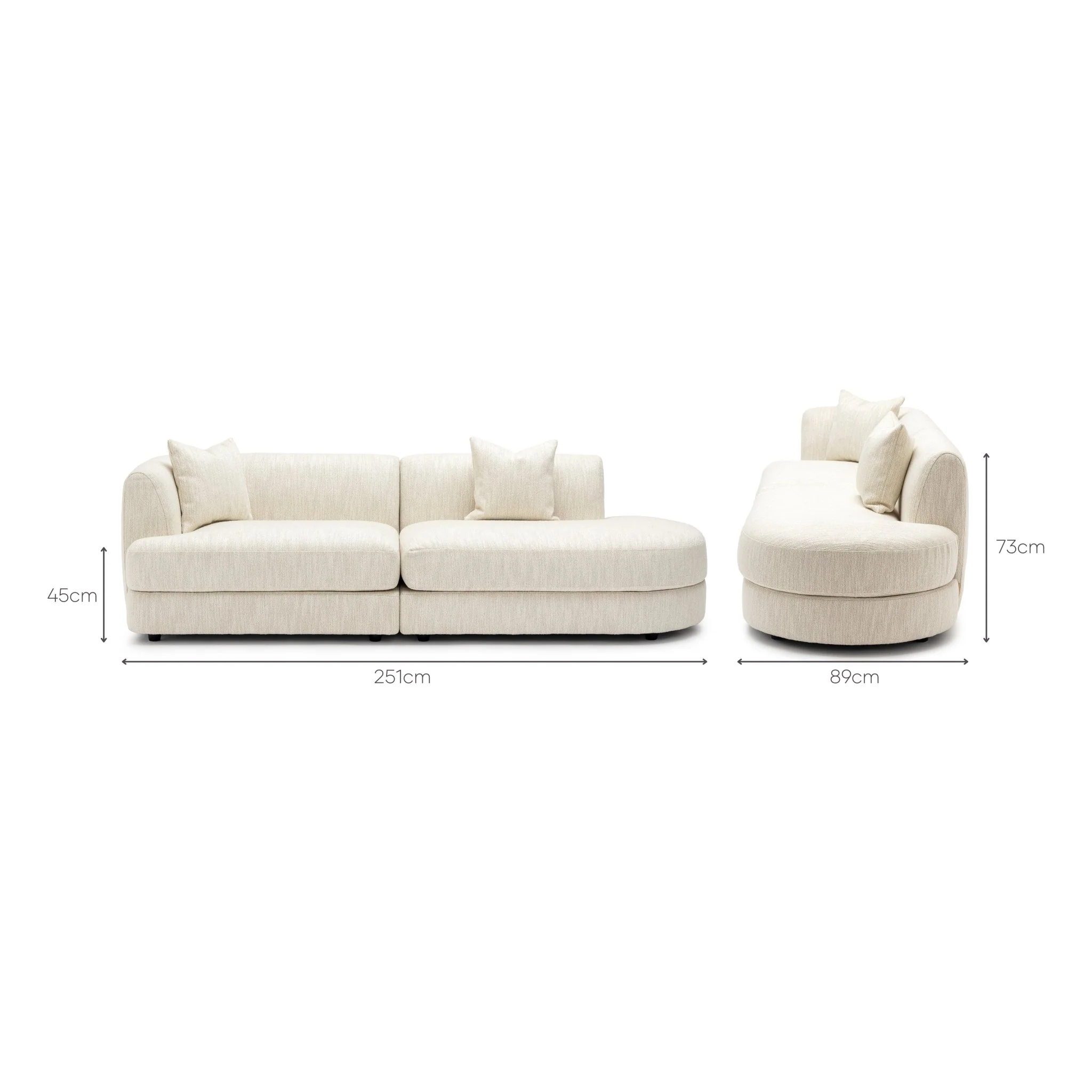 Sandro Sofa - Almond L3 - Image 8