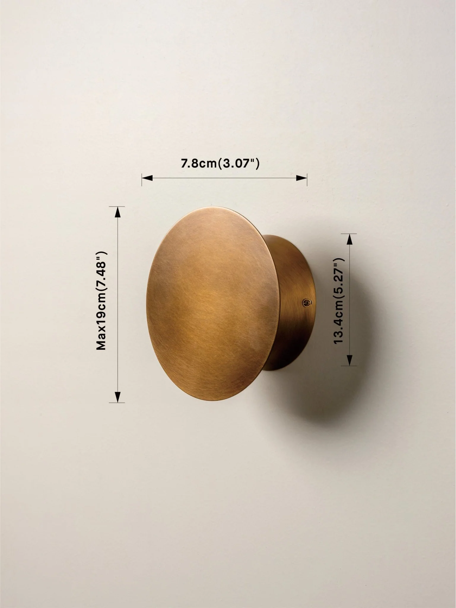 Santi - Led Adjustable Disk Wall Light Aged Brass - Image 5