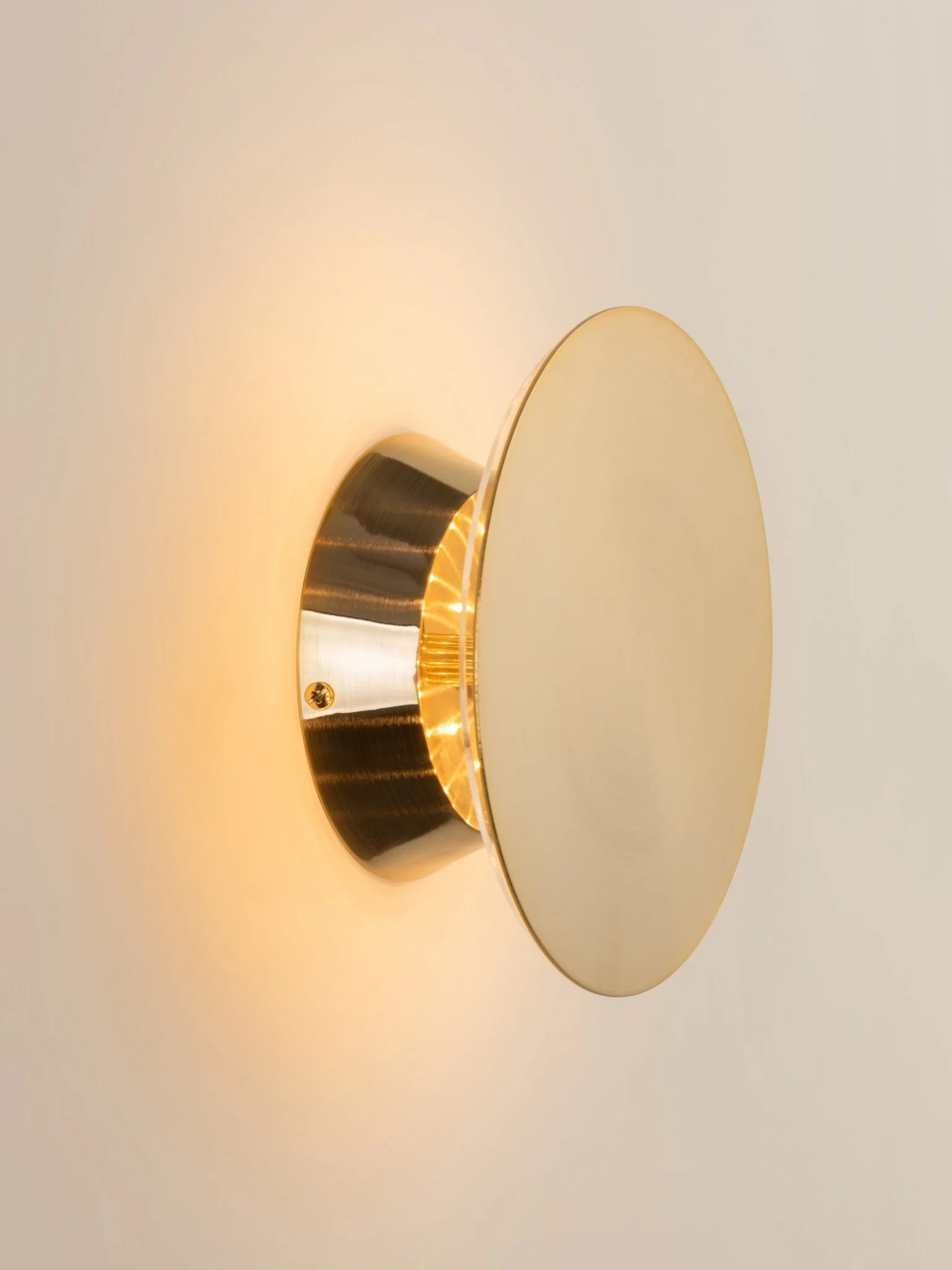 Santi - Led Adjustable Disk Wall Light Brushed Brass - Image 5