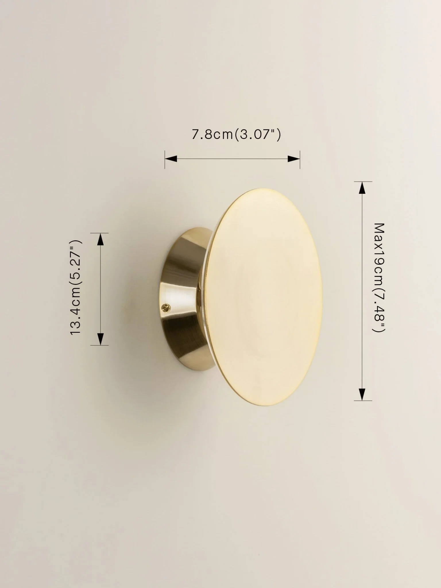 Santi - Led Adjustable Disk Wall Light Brushed Brass - Image 6