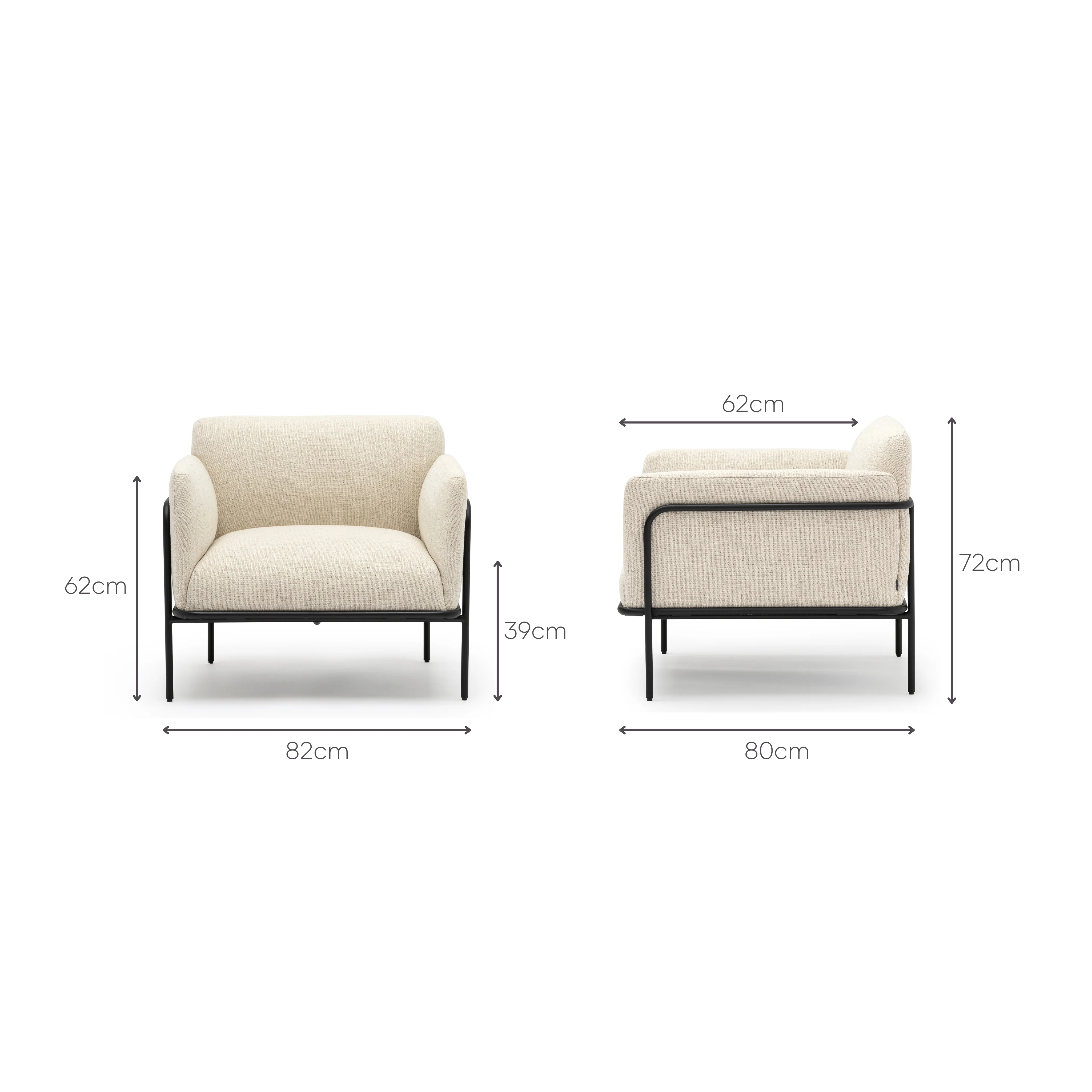 Scribe Armchair - Oatmeal - Image 9