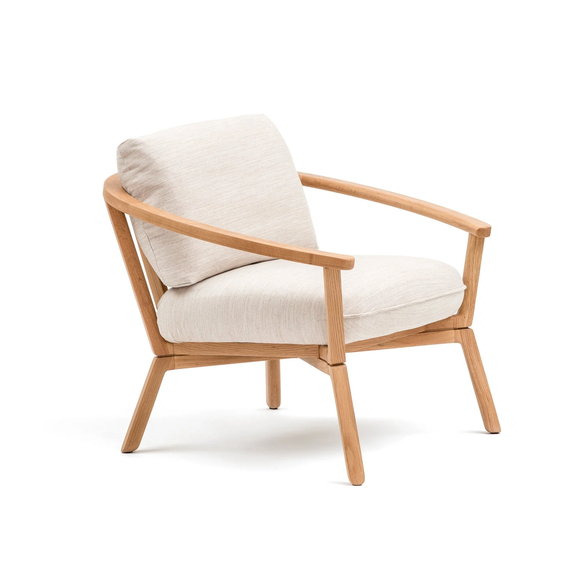 Sensu Lounge Chair - Light Oak & Nude