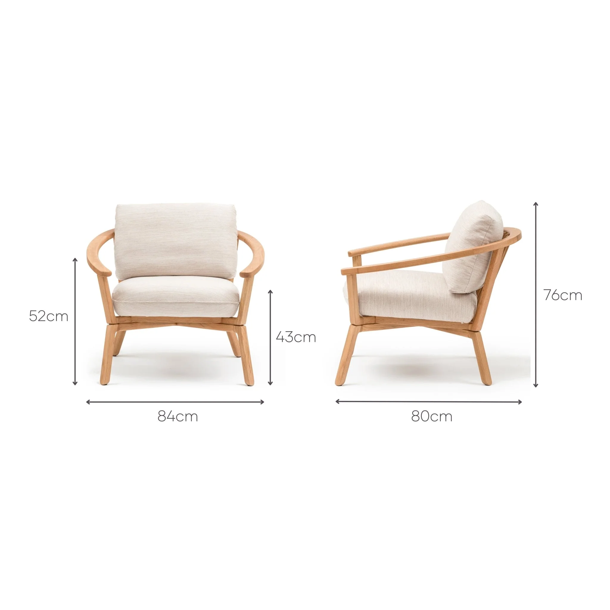 Sensu Lounge Chair - Light Oak & Nude - Image 12