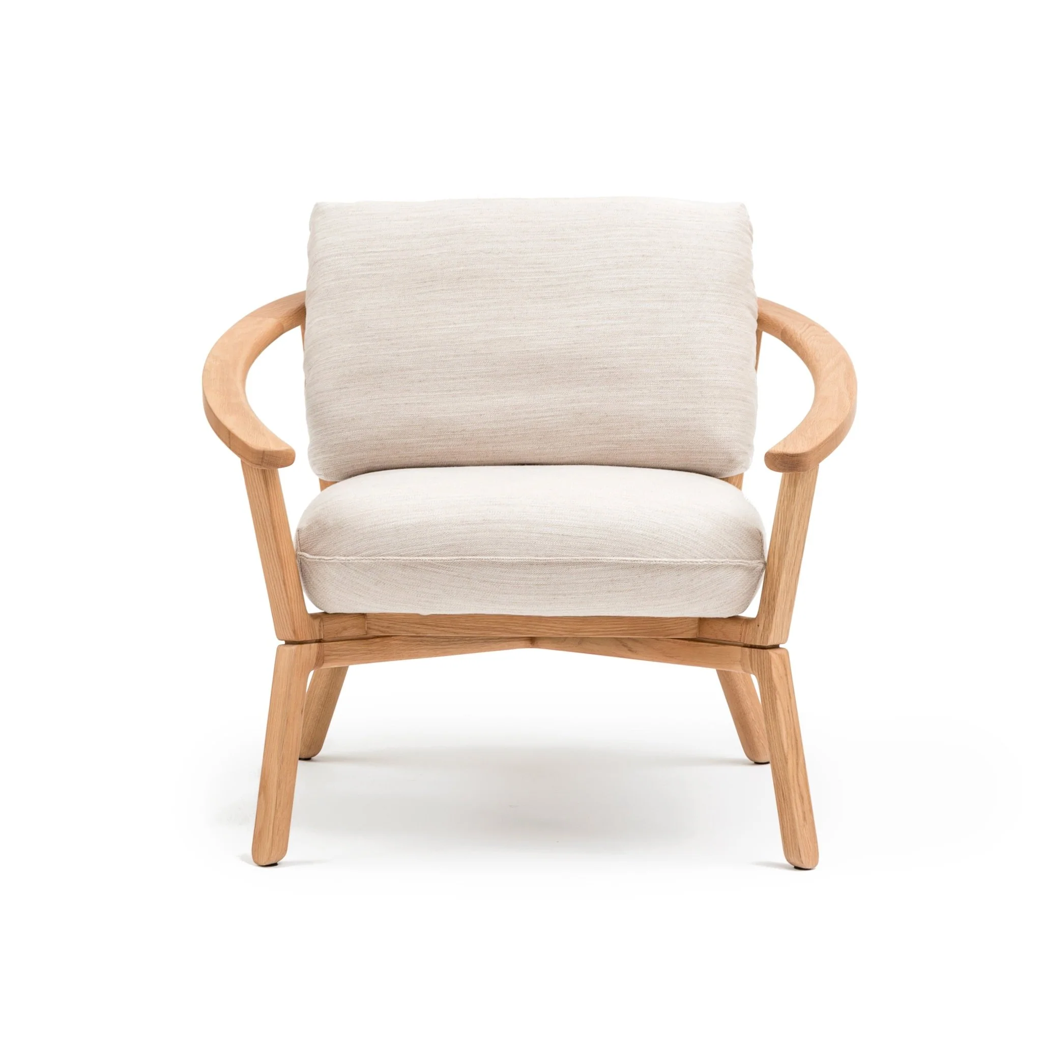 Sensu Lounge Chair - Light Oak & Nude - Image 2
