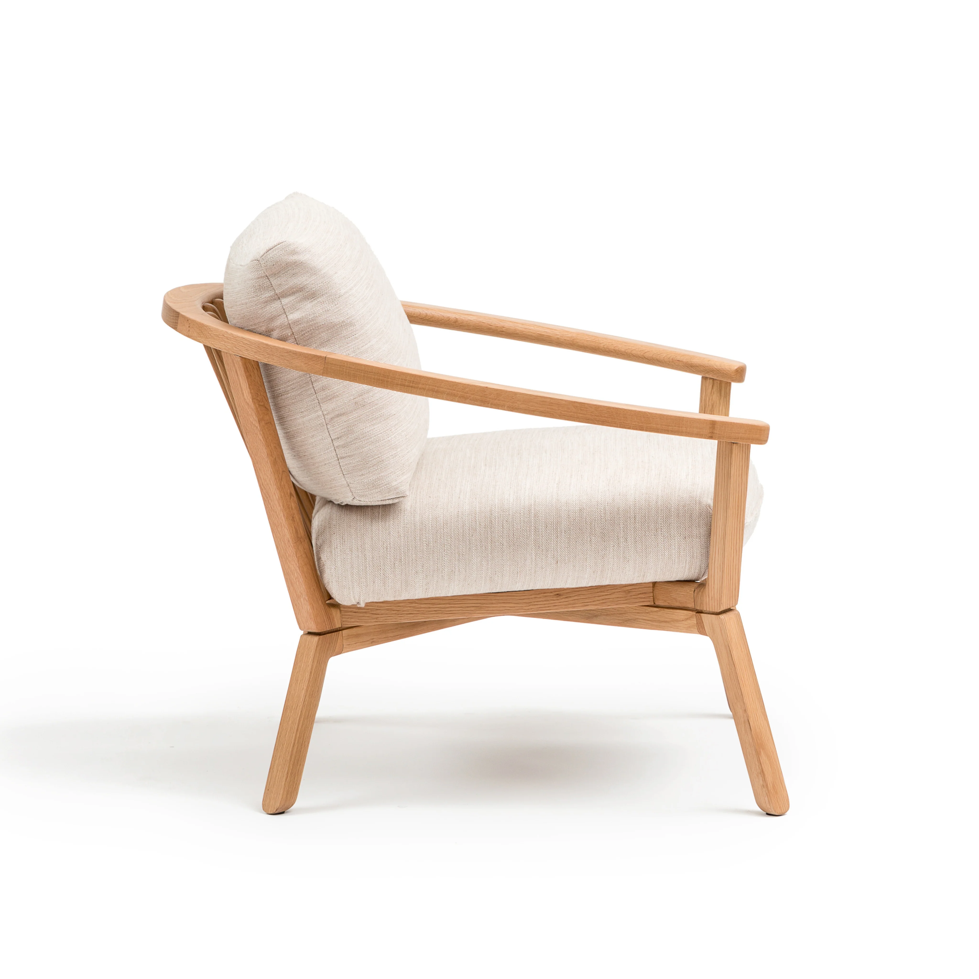 Sensu Lounge Chair - Light Oak & Nude - Image 3