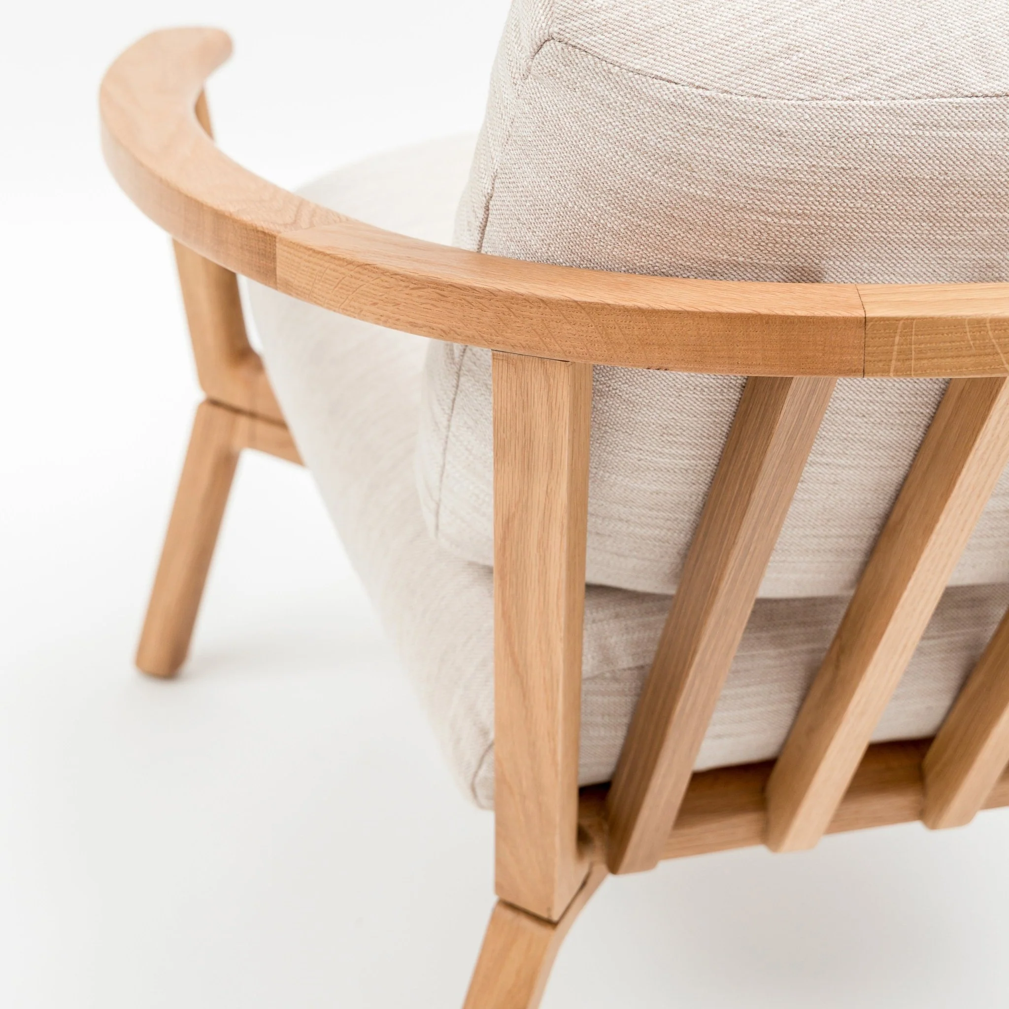 Sensu Lounge Chair - Light Oak & Nude - Image 7