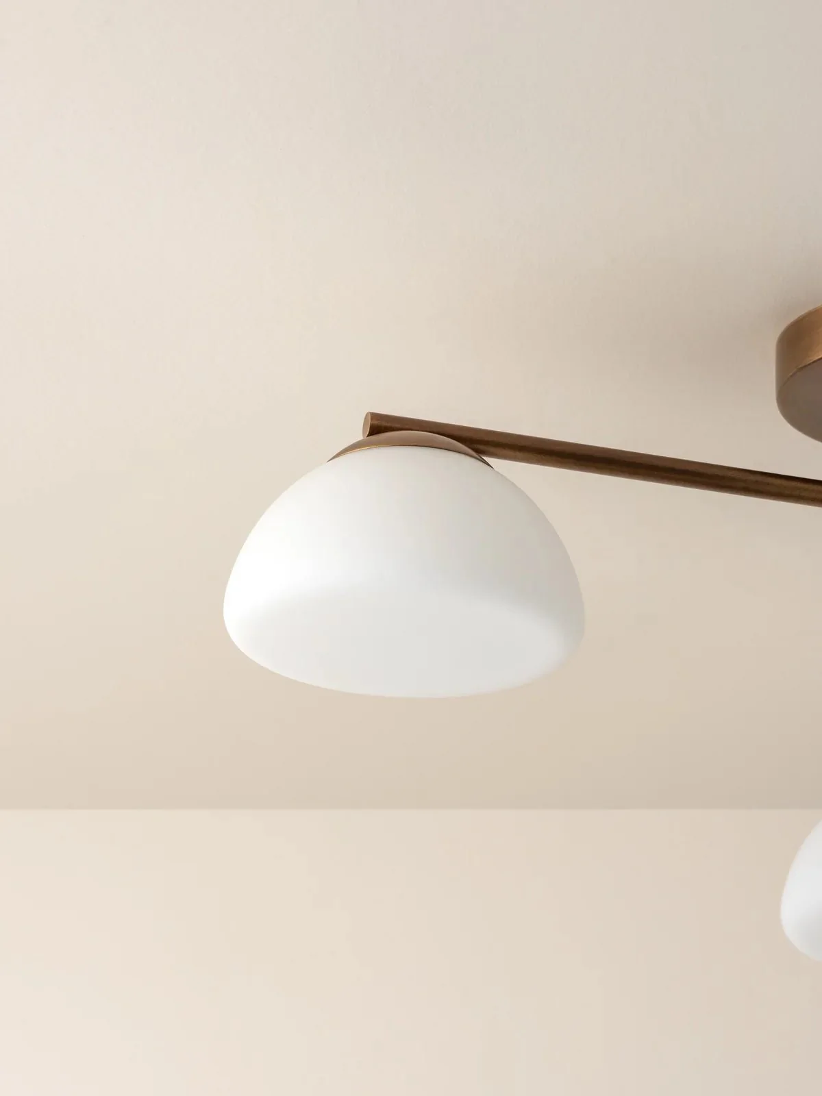 Silio - 3 Light Aged Brass And Opal Flush - Image 3