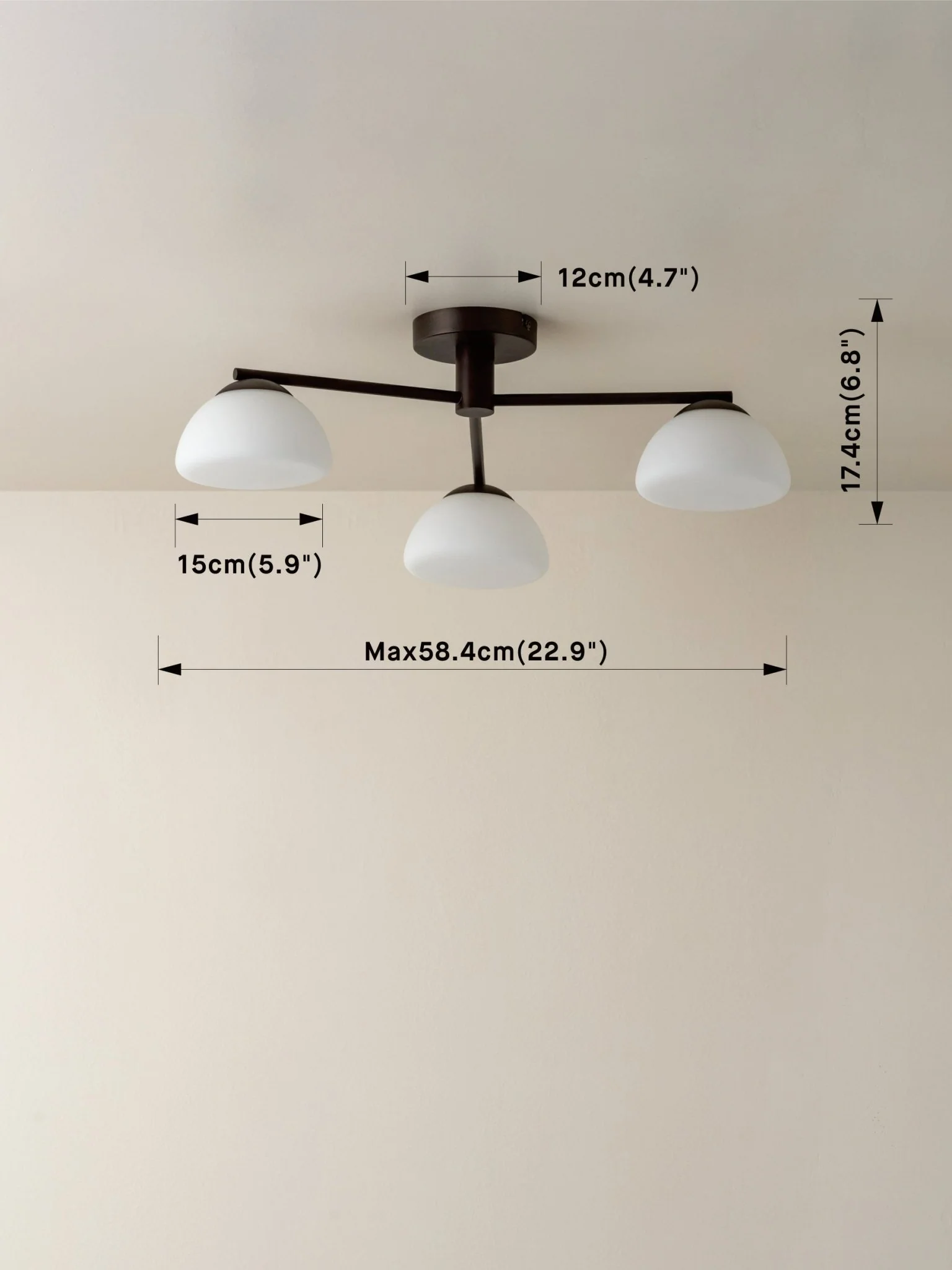 Silio - 3 Light Matt Black And Opal Flush - Image 5
